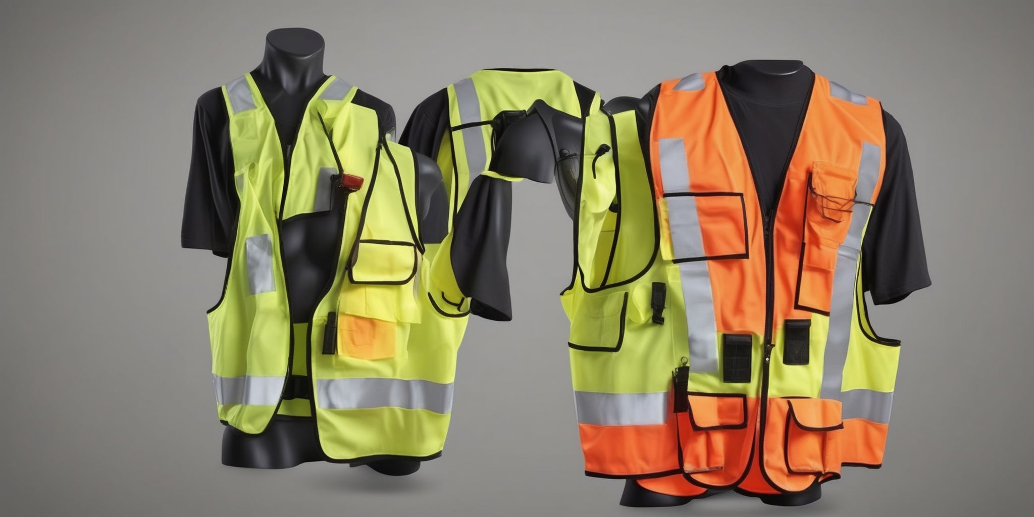 Safety vest  in realistic, photographic style