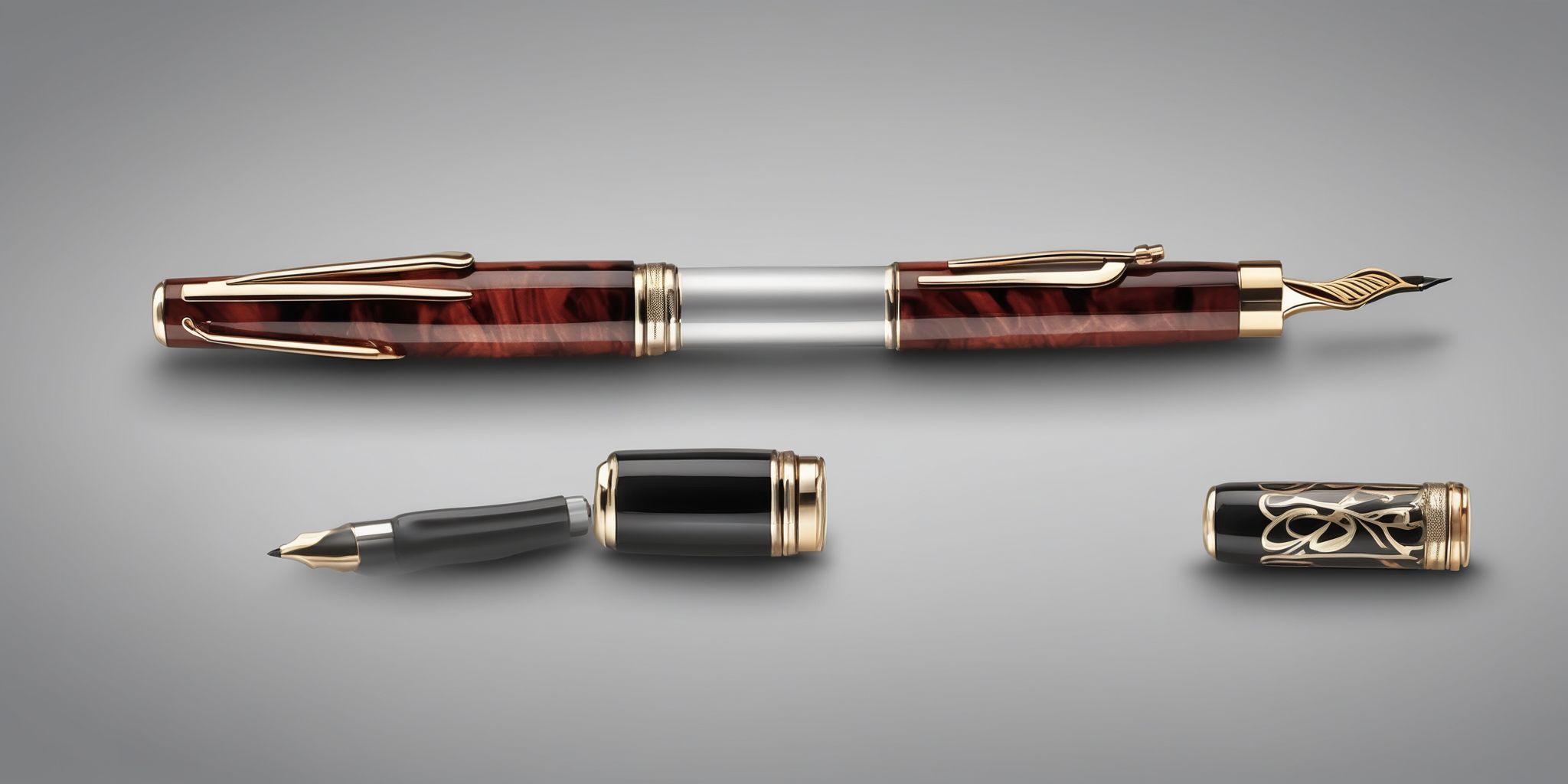 Fountain pen  in realistic, photographic style