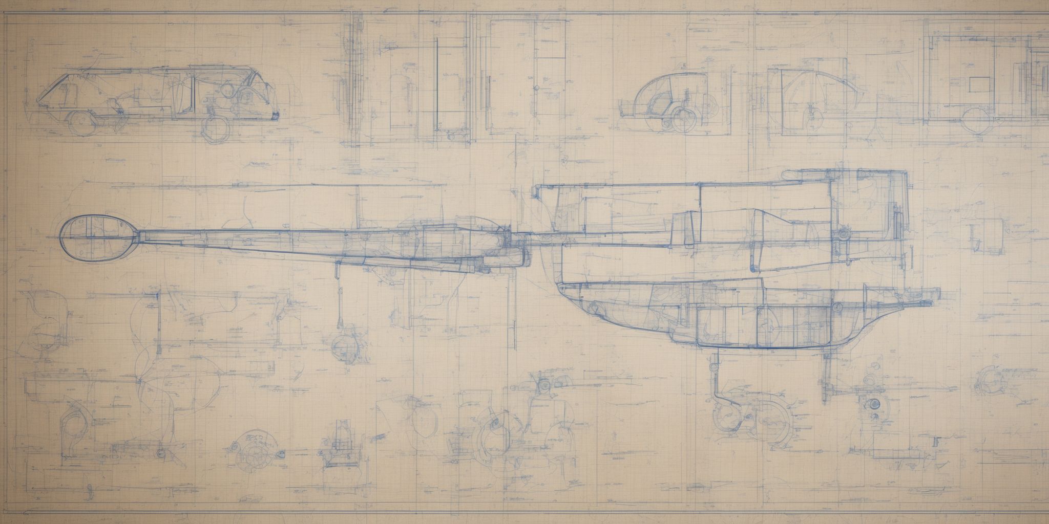 Blueprint  in realistic, photographic style