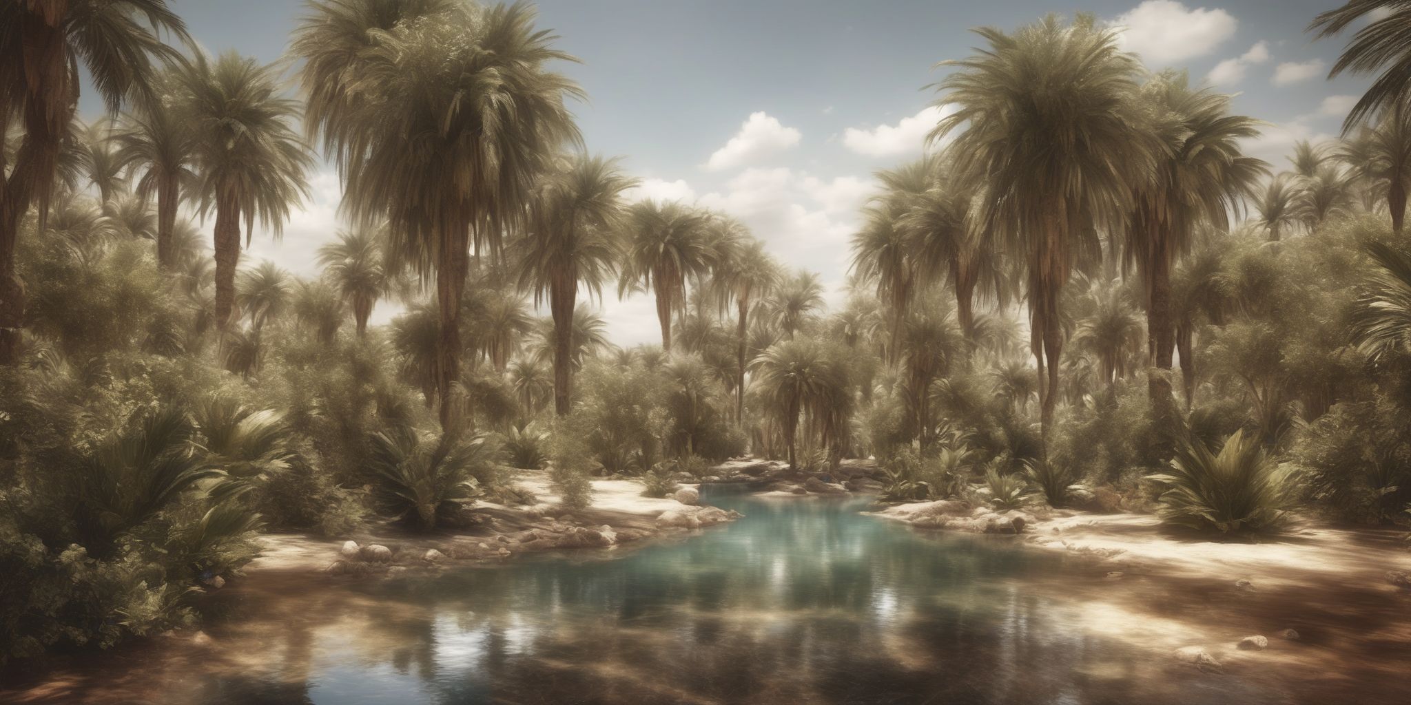 Oasis  in realistic, photographic style