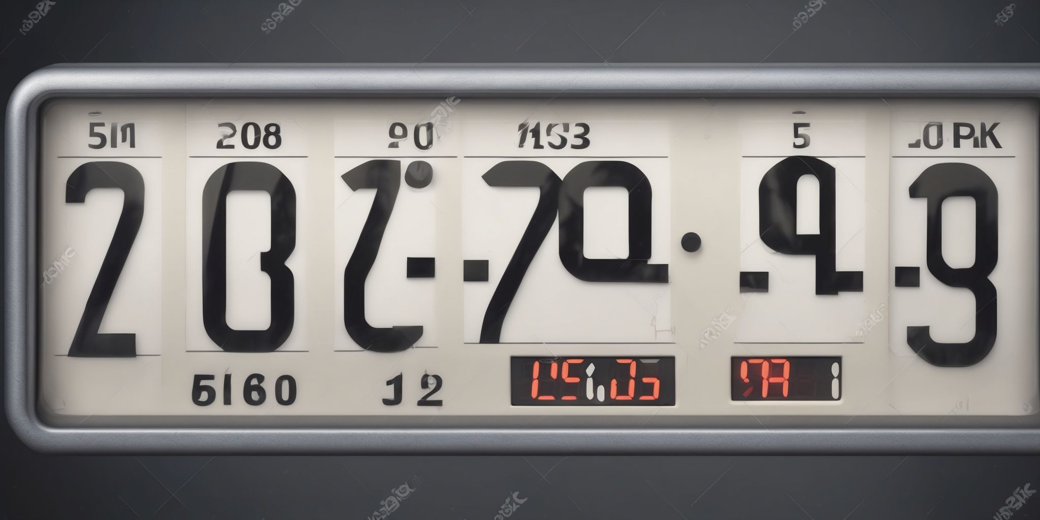 Countdown clock  in realistic, photographic style