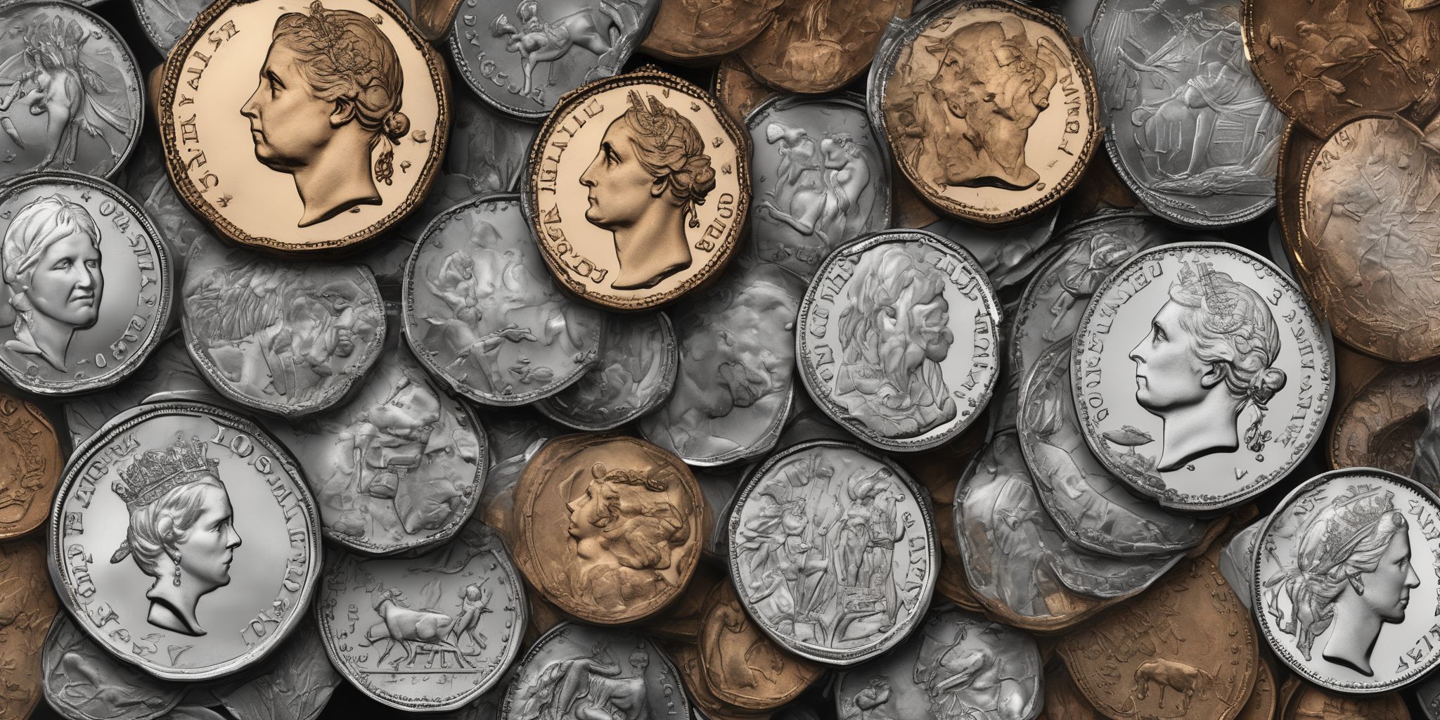 Coinage  in realistic, photographic style