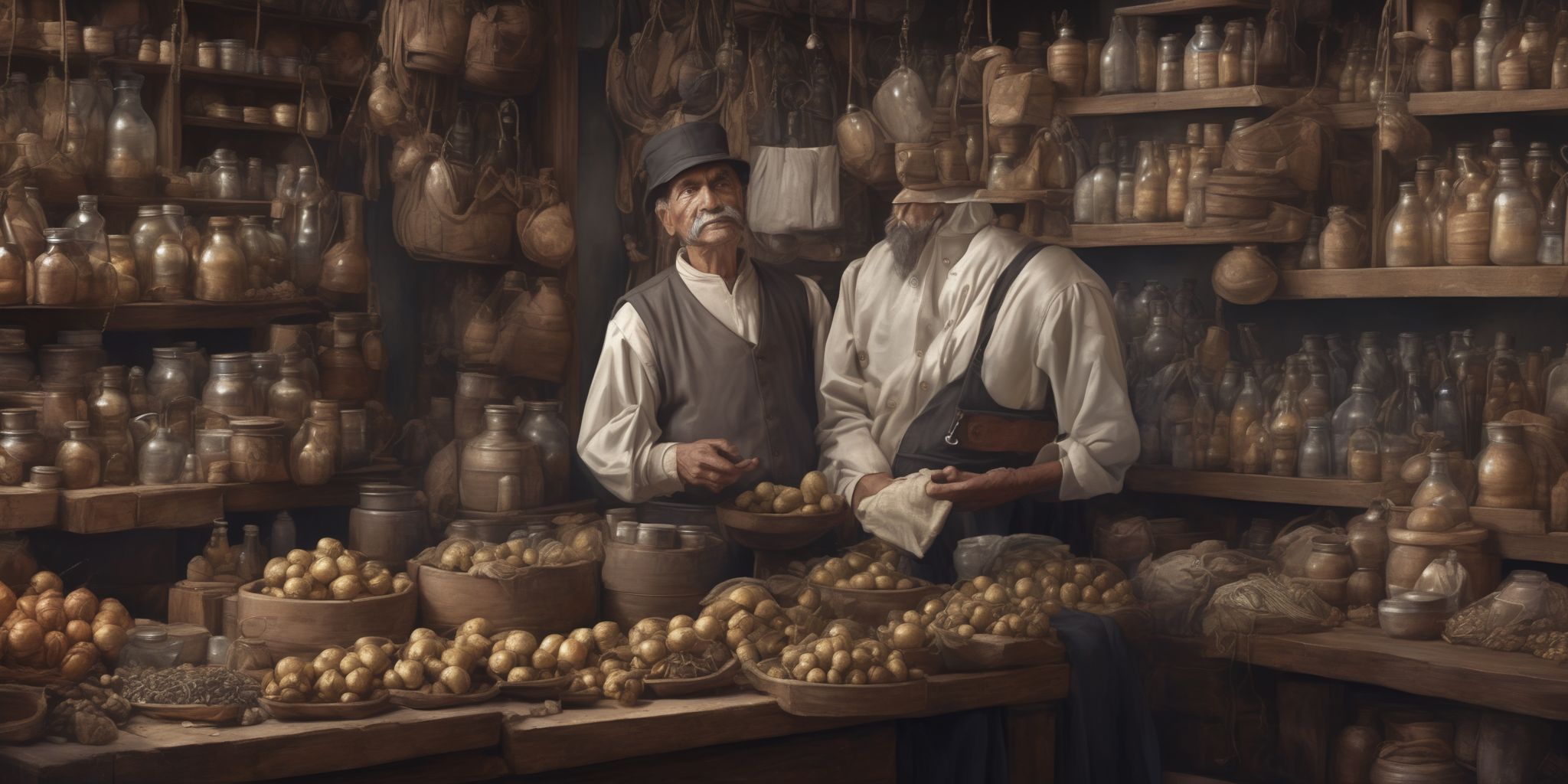 Merchant  in realistic, photographic style