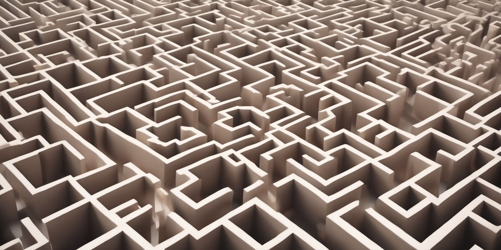 Maze  in realistic, photographic style