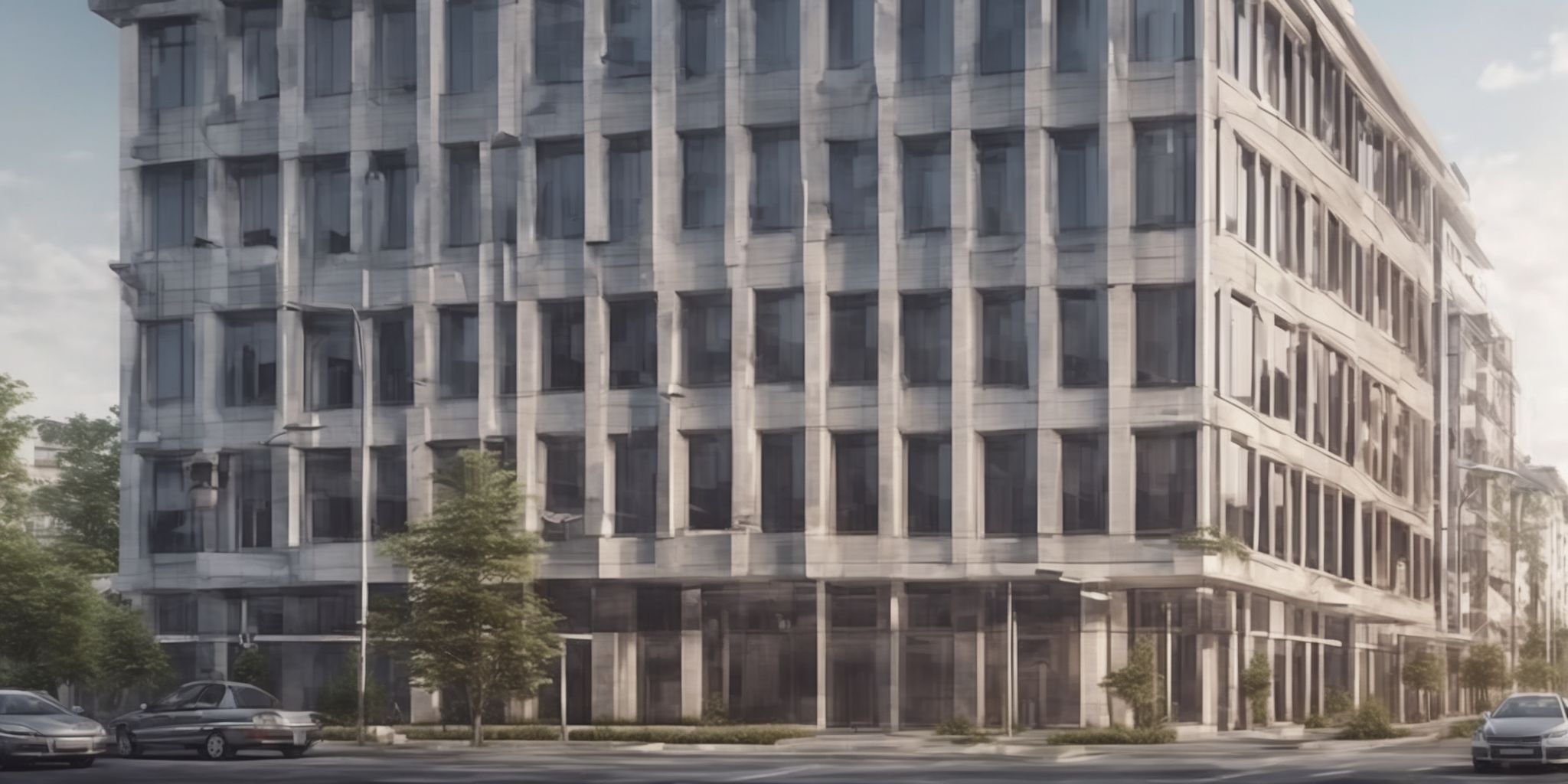 Office building  in realistic, photographic style