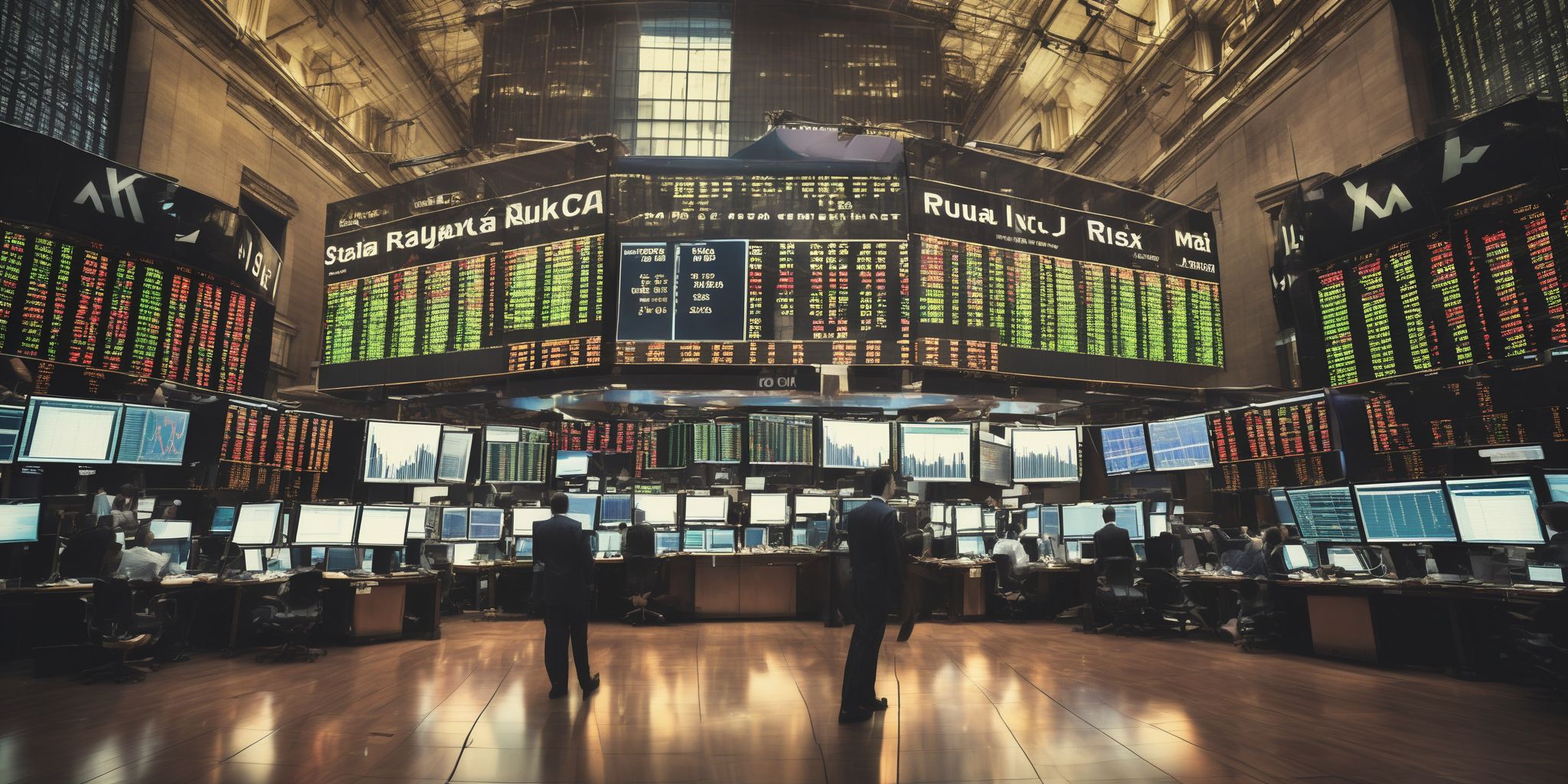 Stock market  in realistic, photographic style