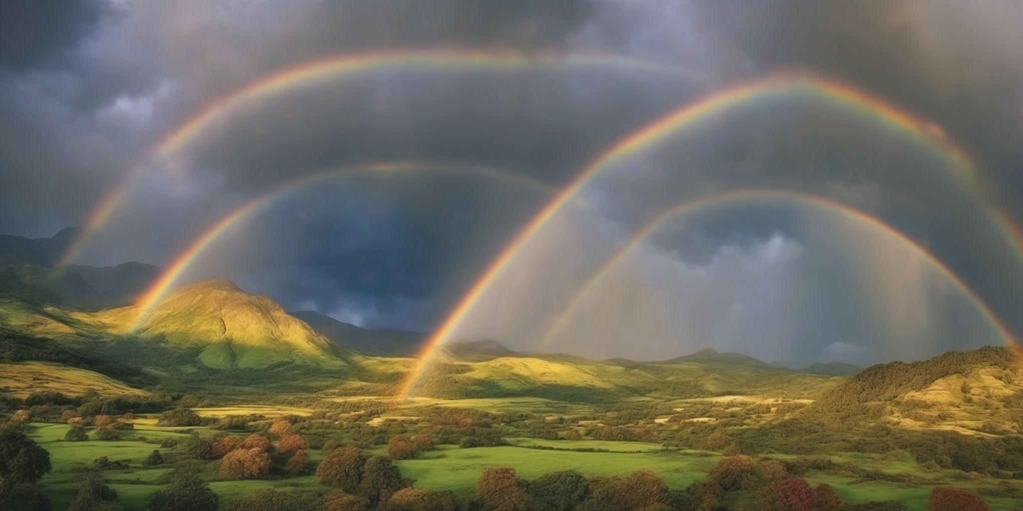 Rainbow  in realistic, photographic style