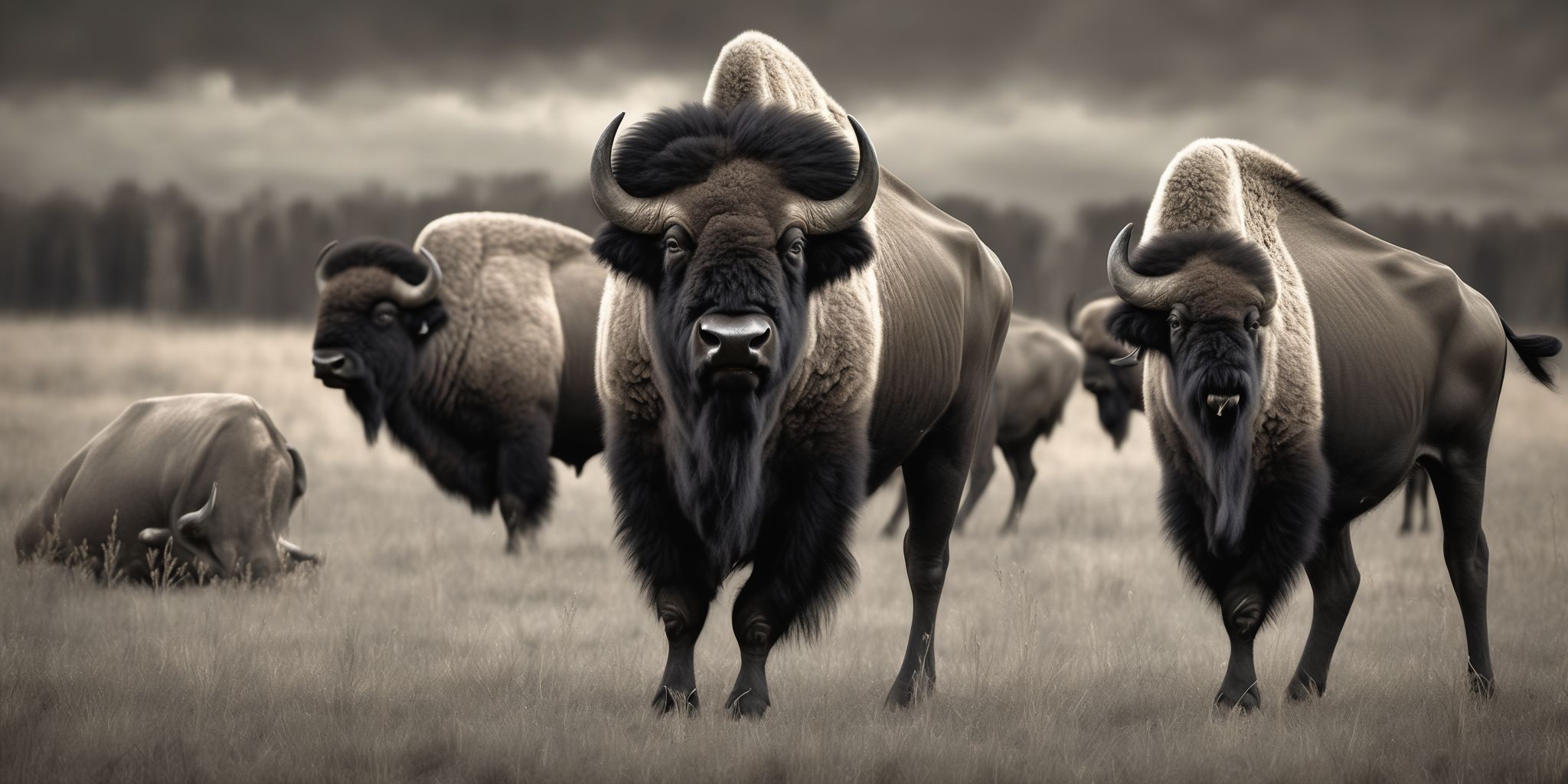 Buffalo  in realistic, photographic style