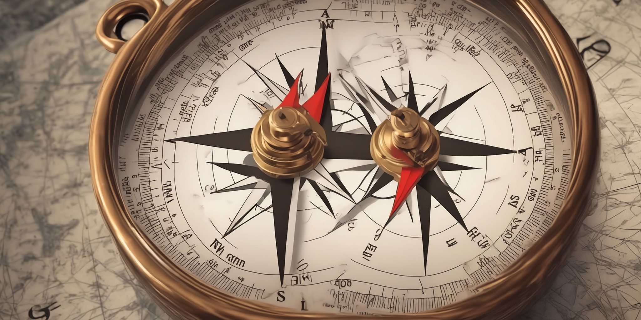 Compass  in realistic, photographic style