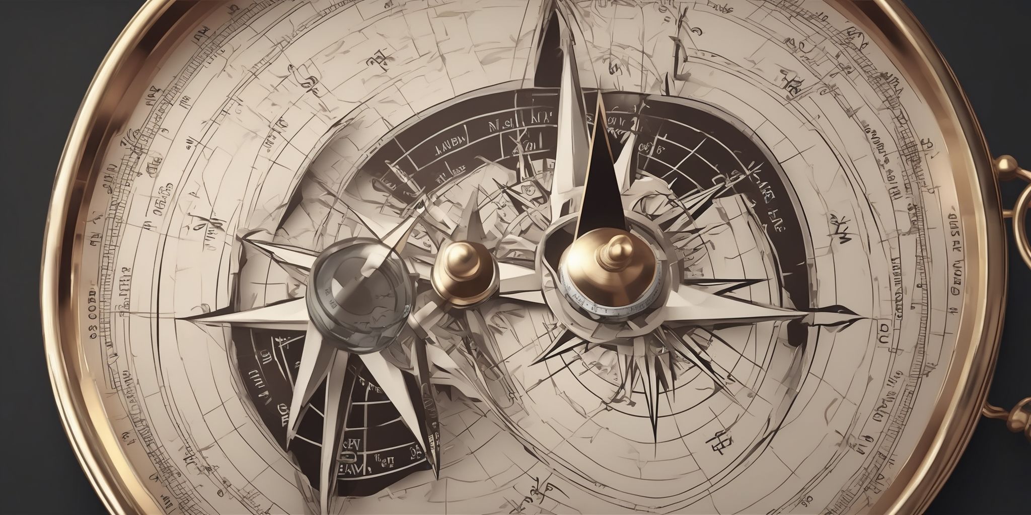 Compass  in realistic, photographic style