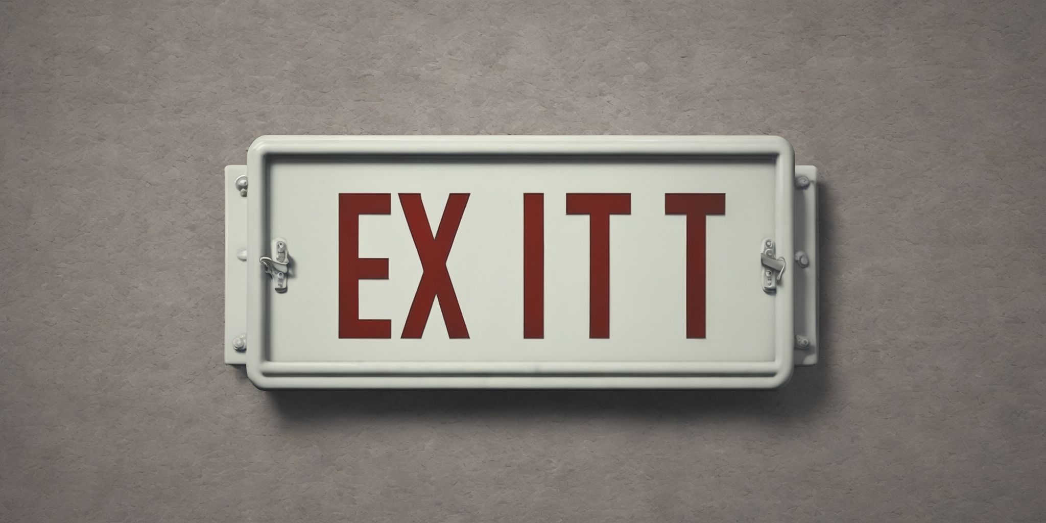 Exit sign  in realistic, photographic style