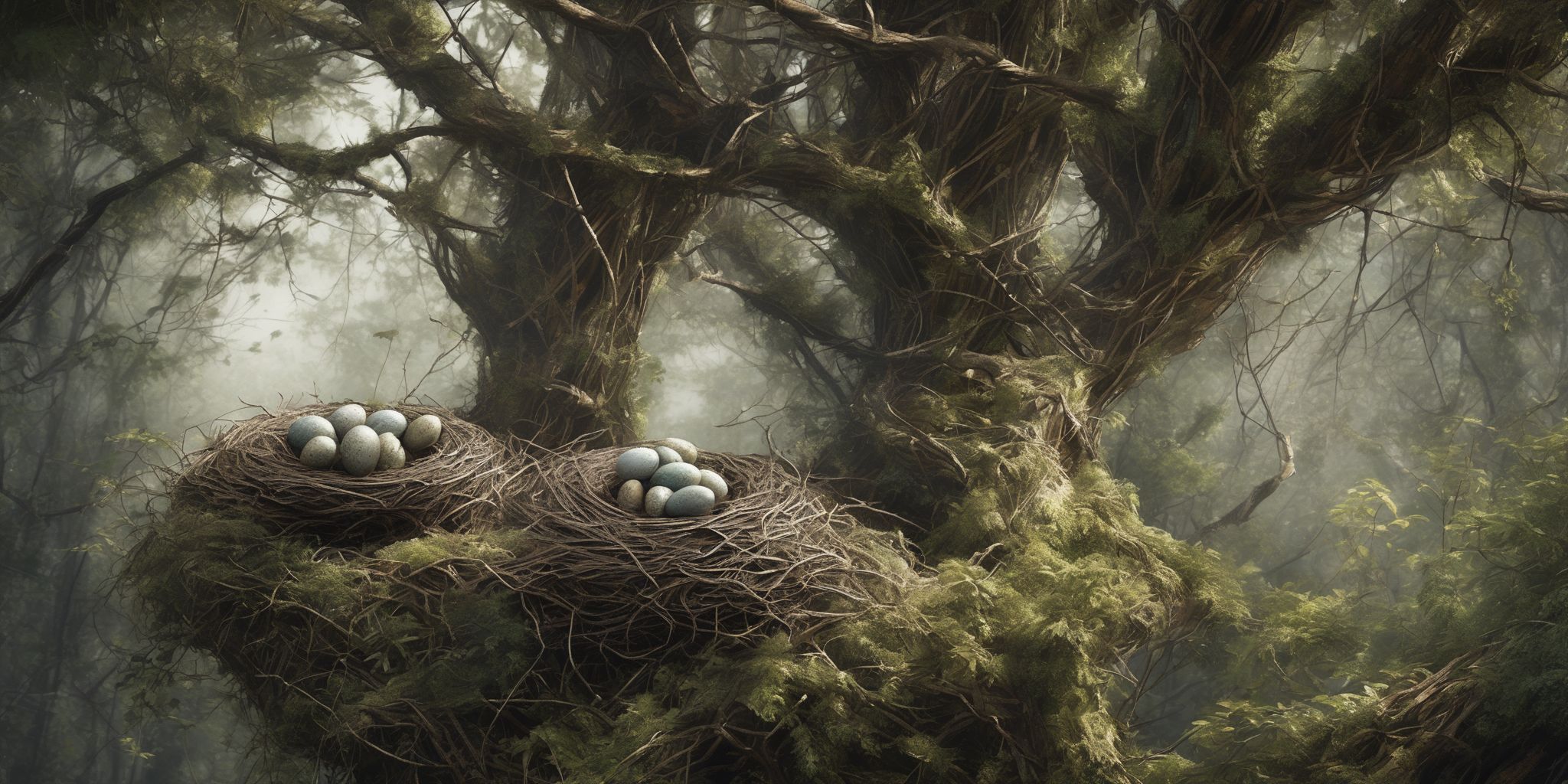 Future nest  in realistic, photographic style
