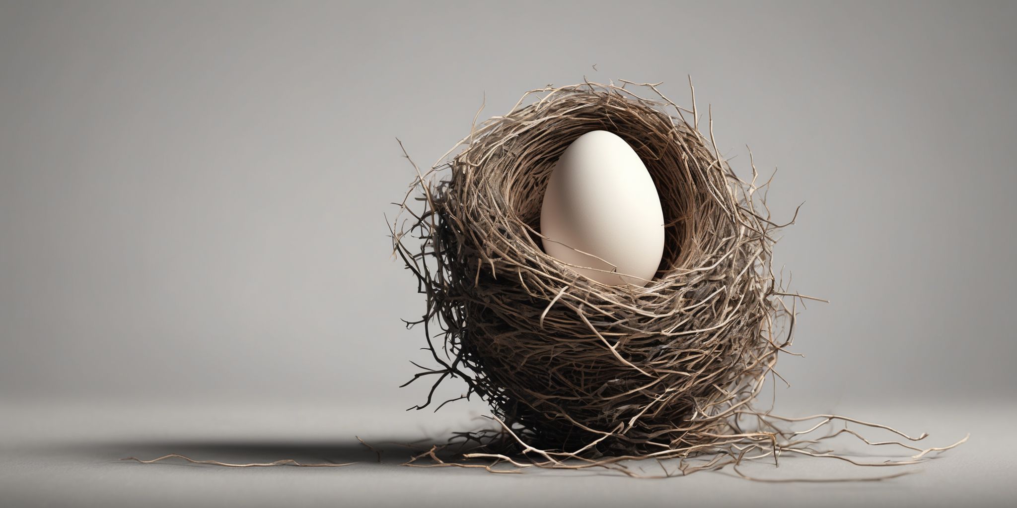 Nest egg  in realistic, photographic style