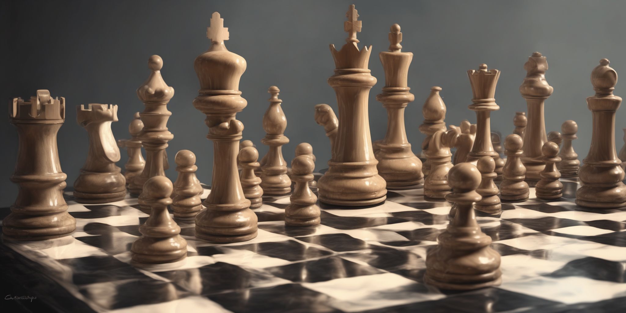 Checkmate  in realistic, photographic style