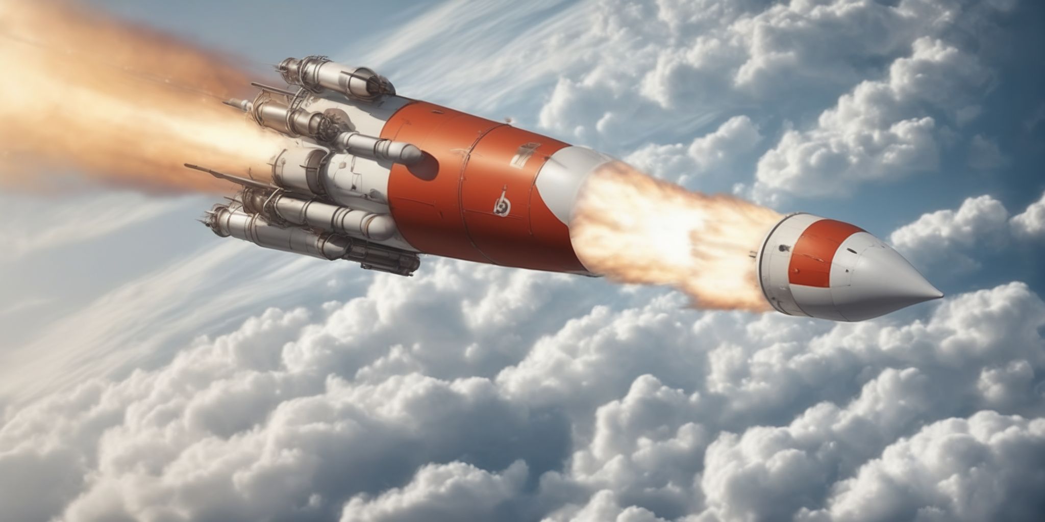 Rocket  in realistic, photographic style