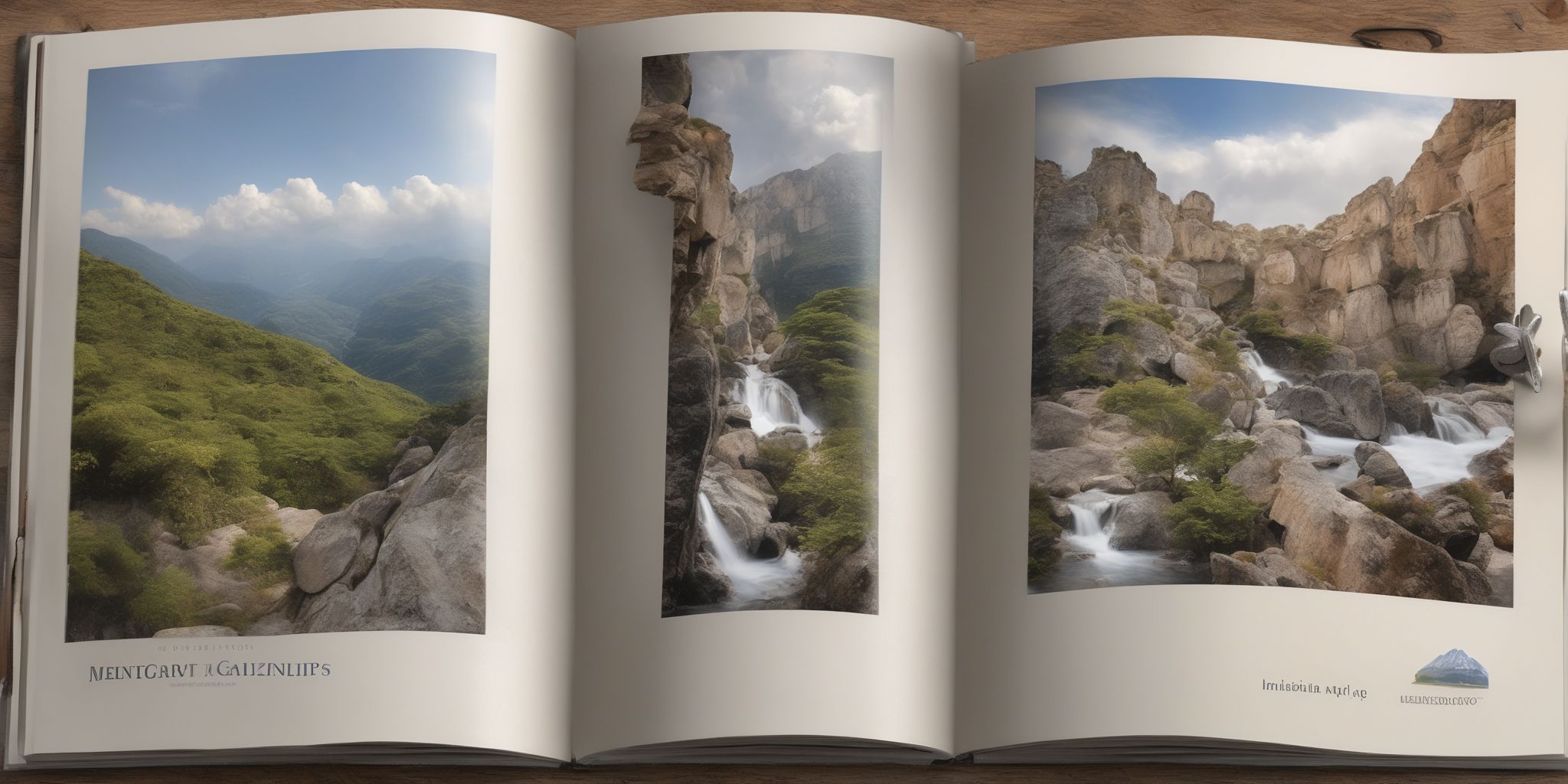 Guidebook  in realistic, photographic style