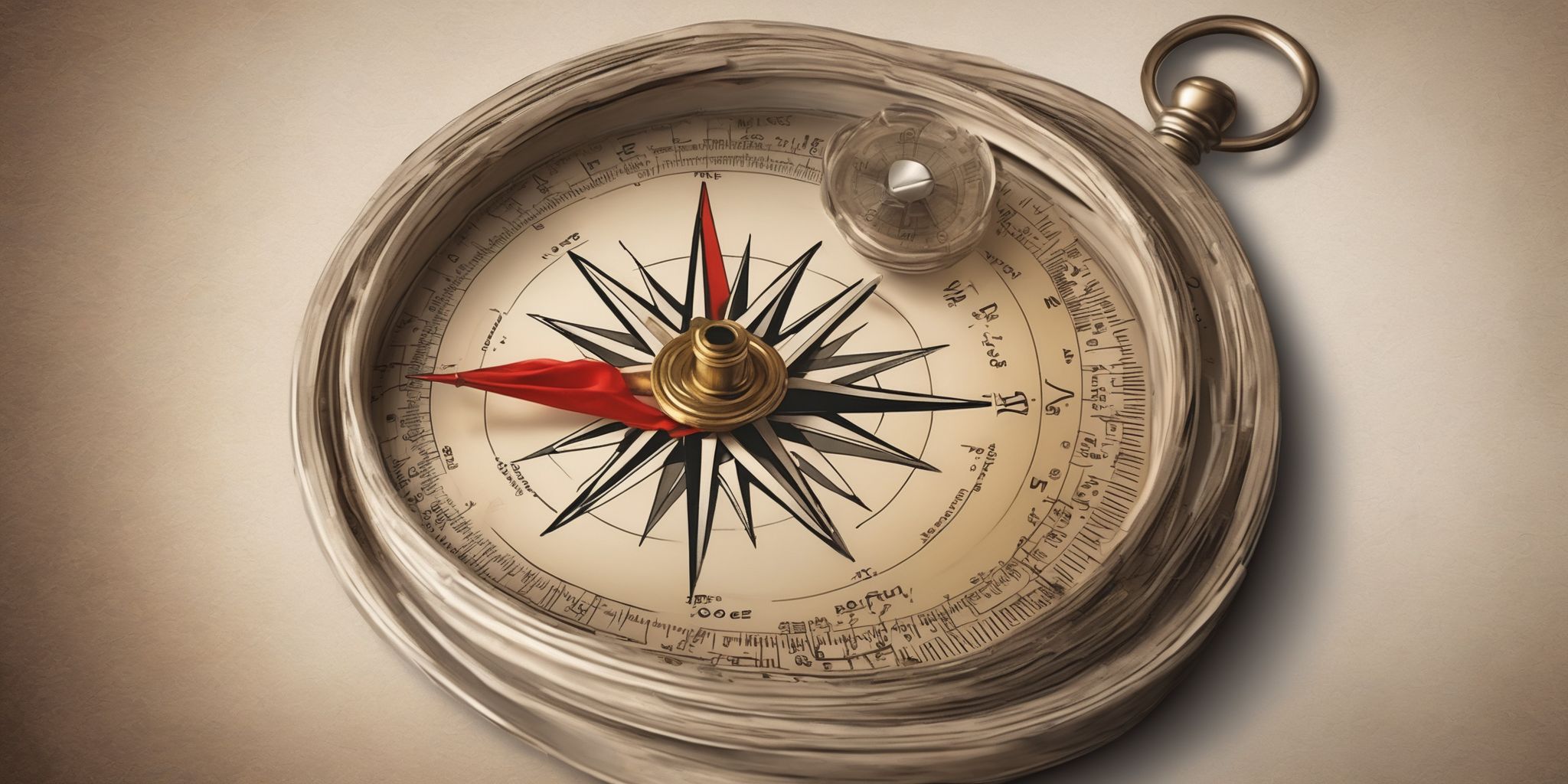 Compass  in realistic, photographic style