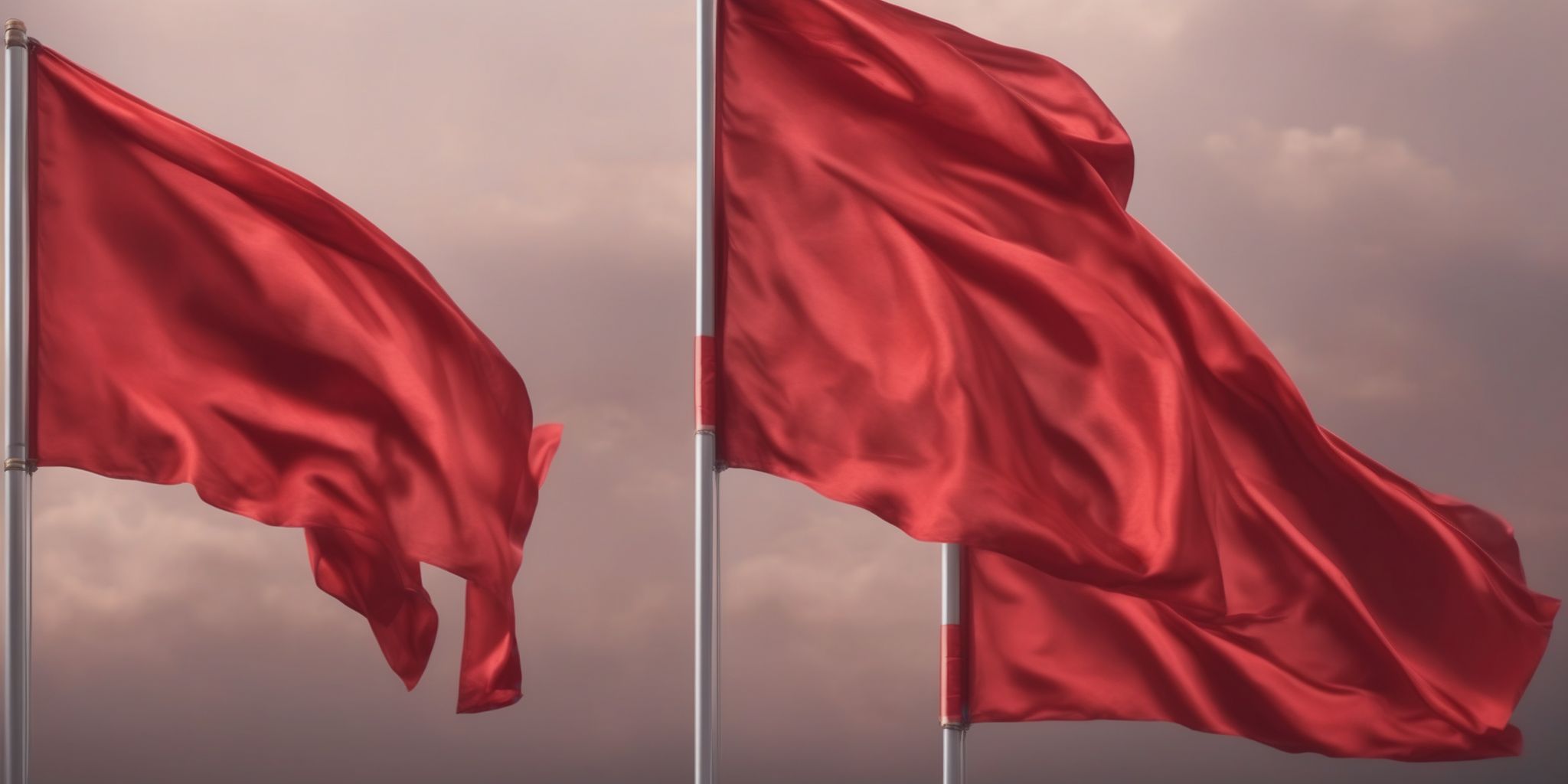 Red flag  in realistic, photographic style