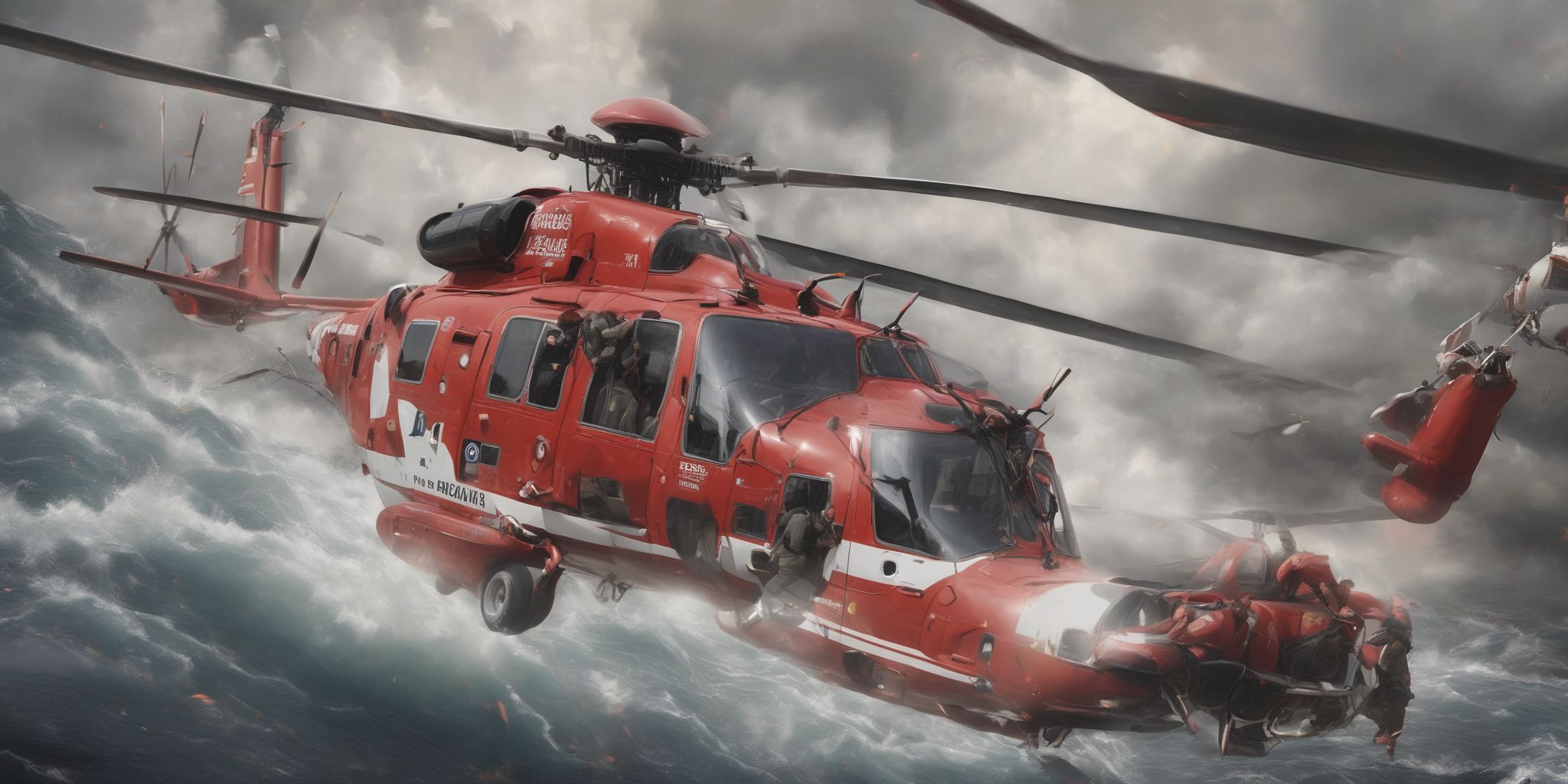 Rescue  in realistic, photographic style