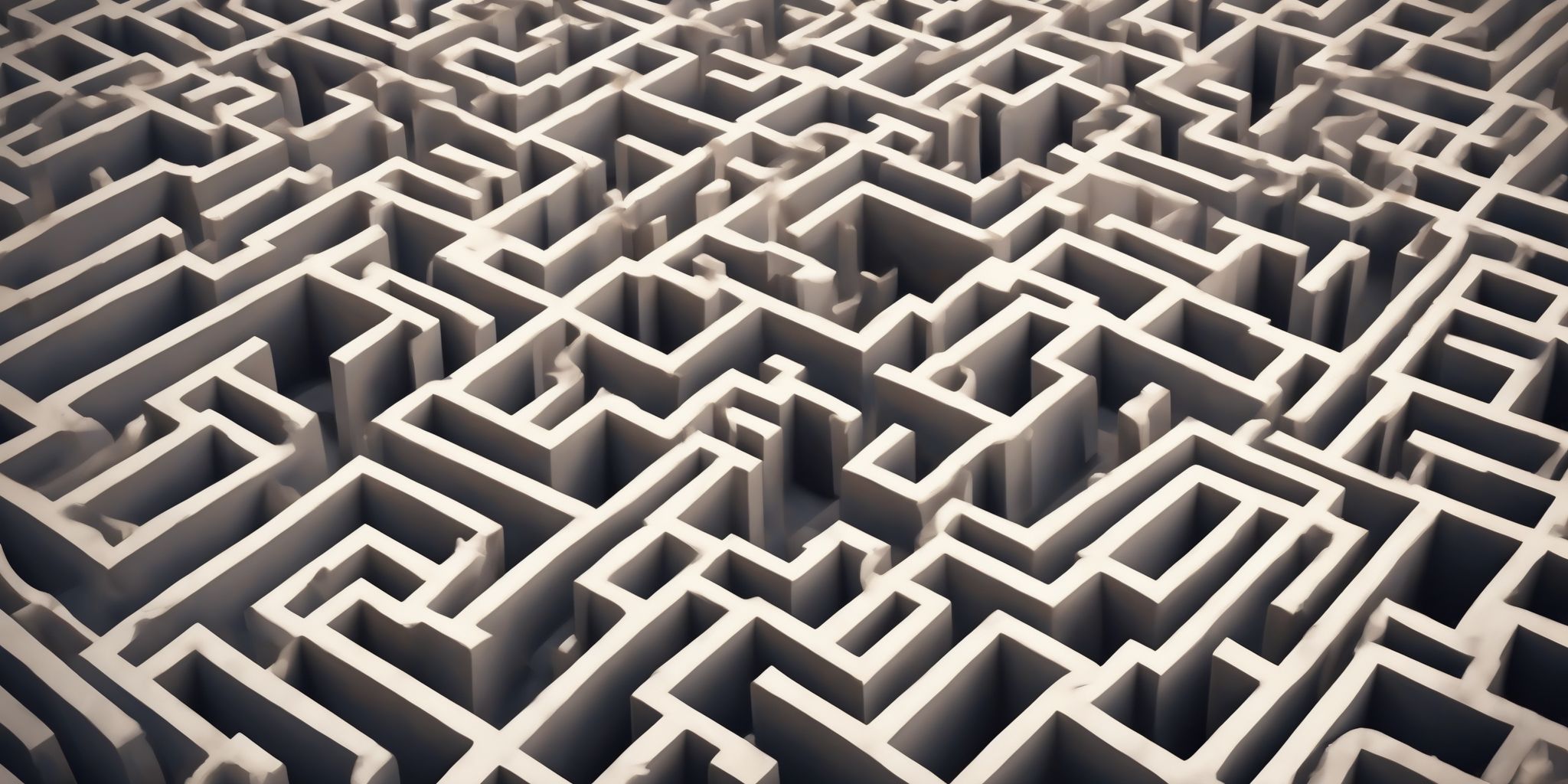 Maze  in realistic, photographic style