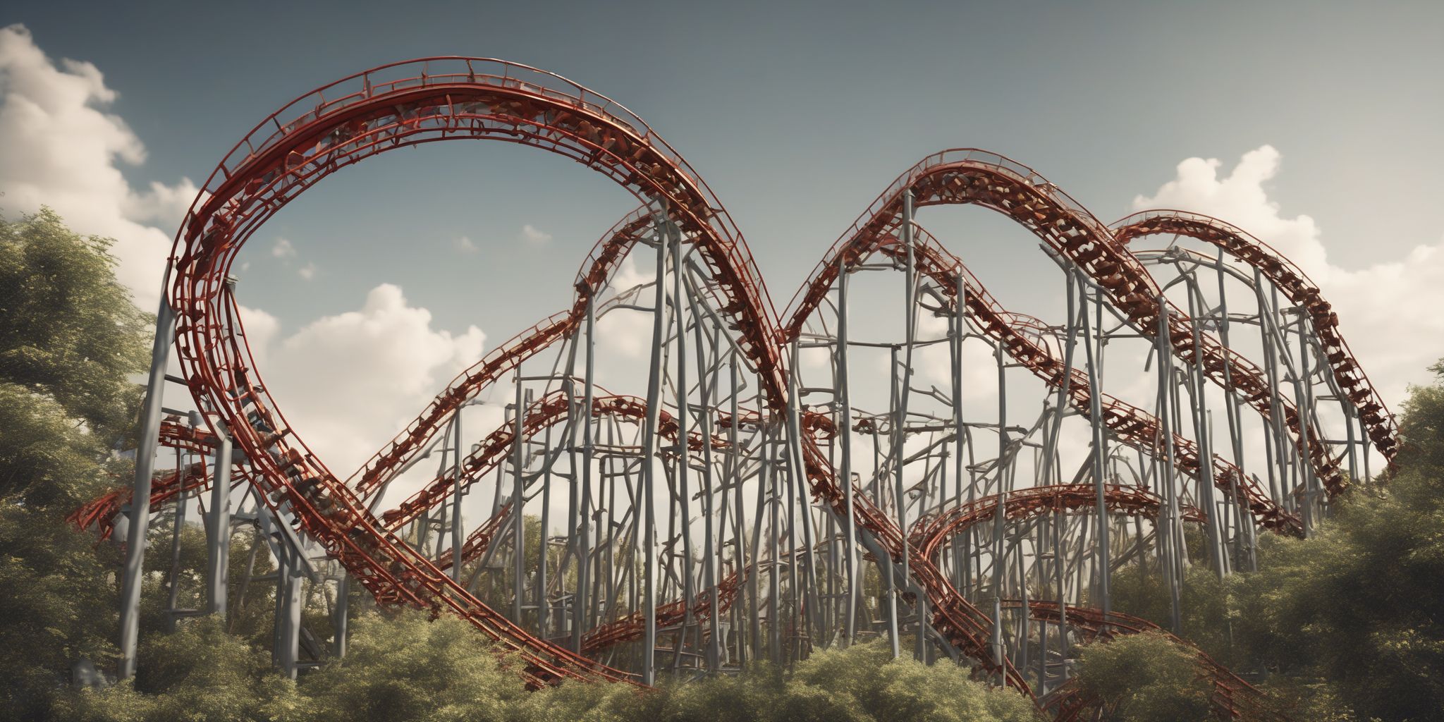 Rollercoaster  in realistic, photographic style