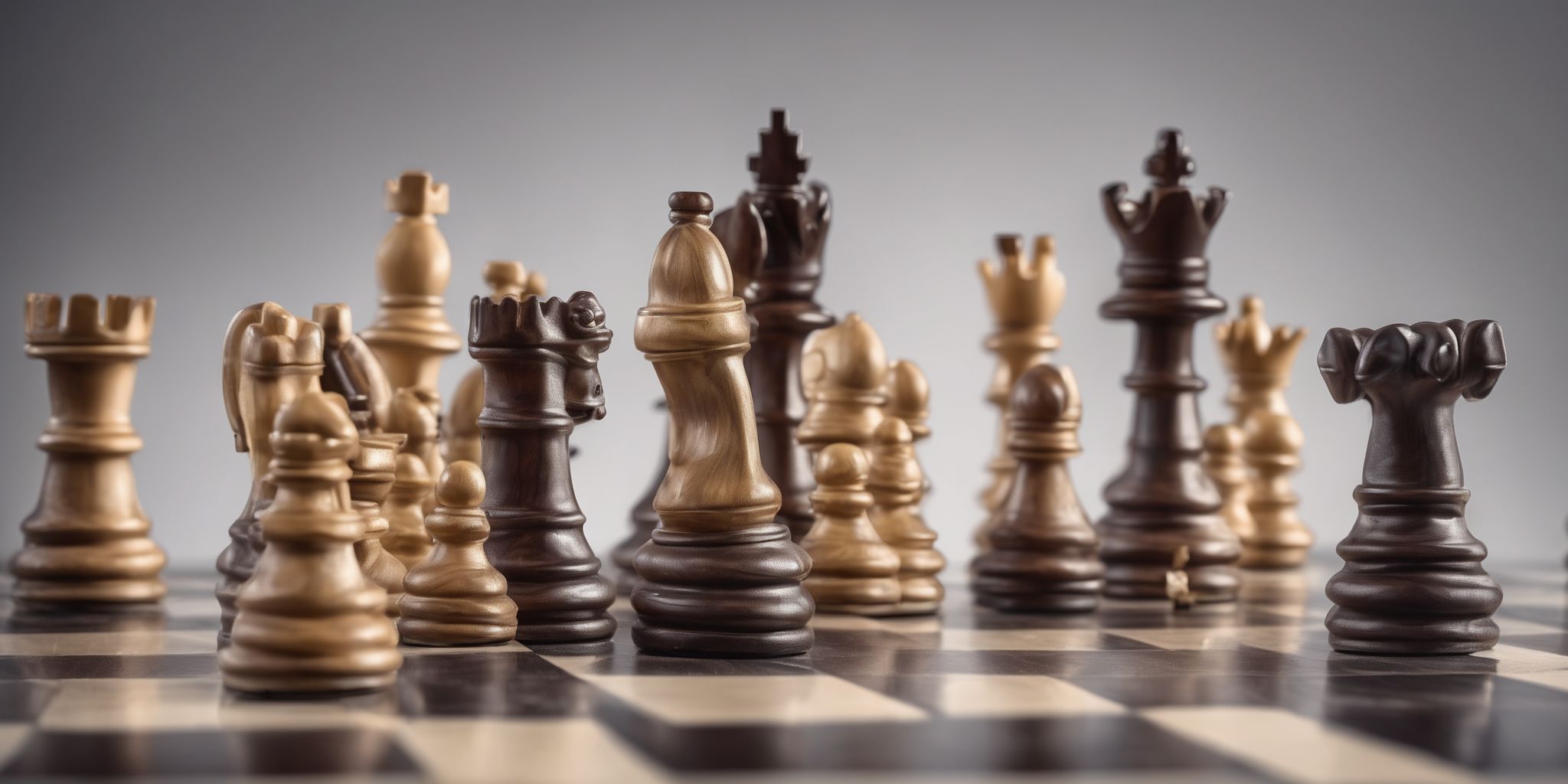 Financial chess  in realistic, photographic style