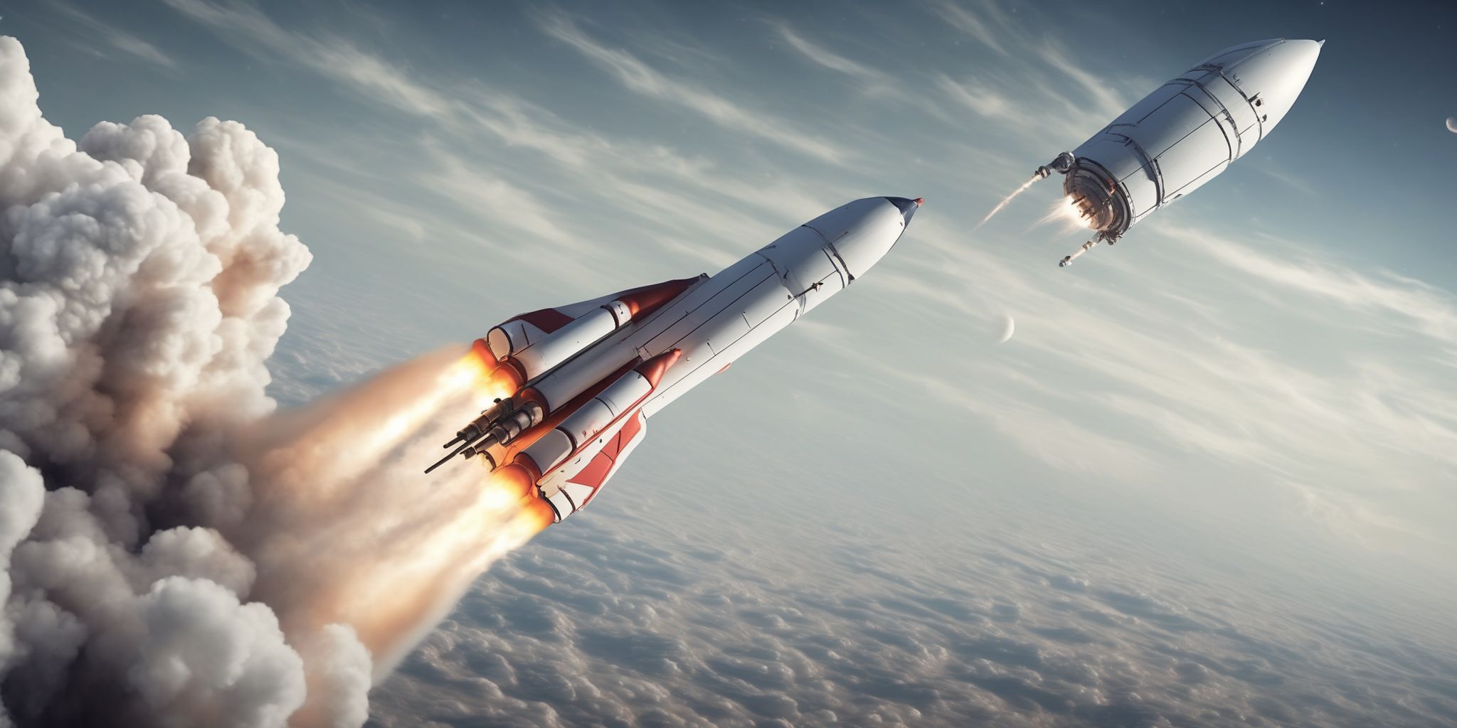 Rocket  in realistic, photographic style