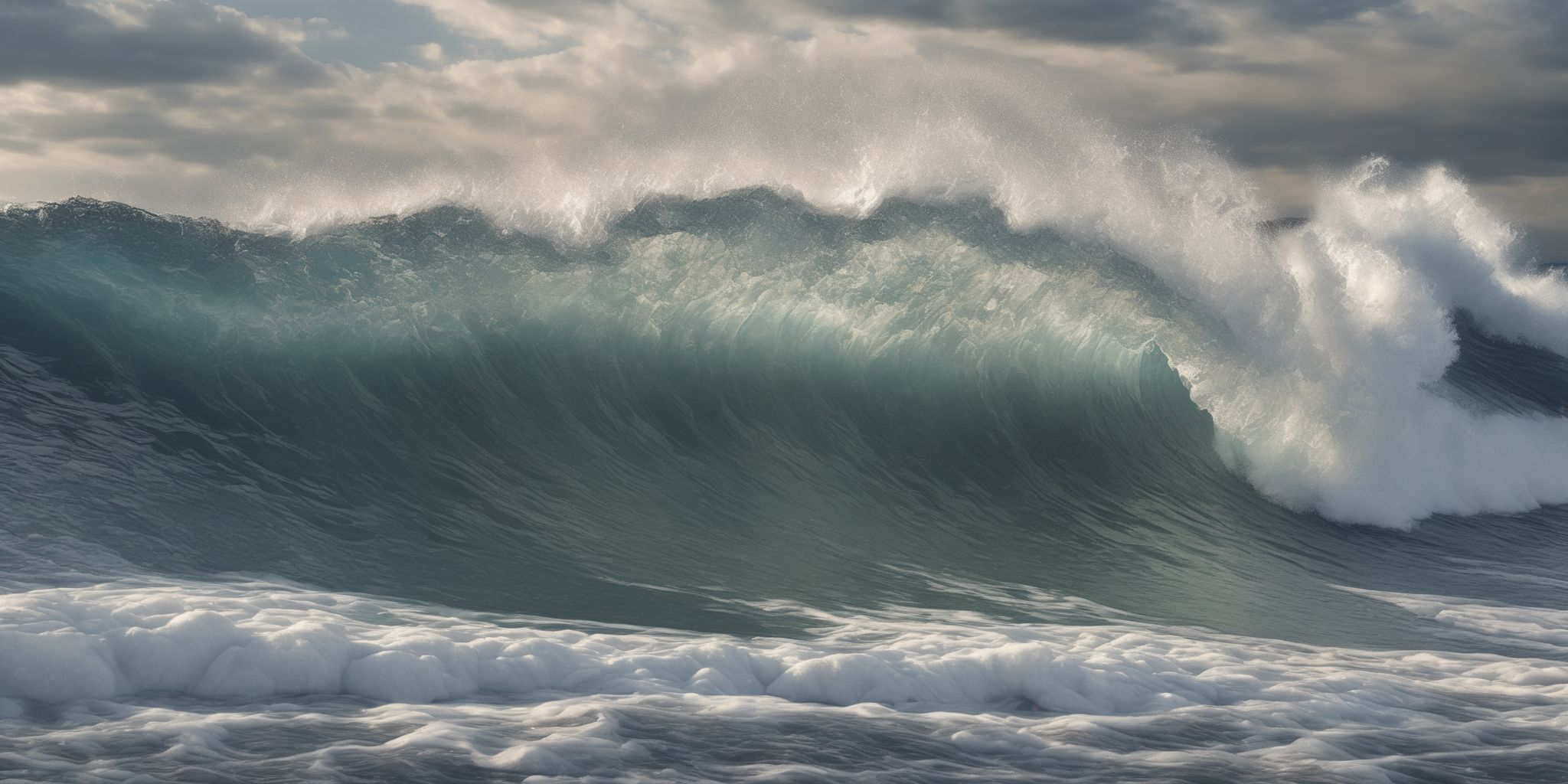 Wave  in realistic, photographic style