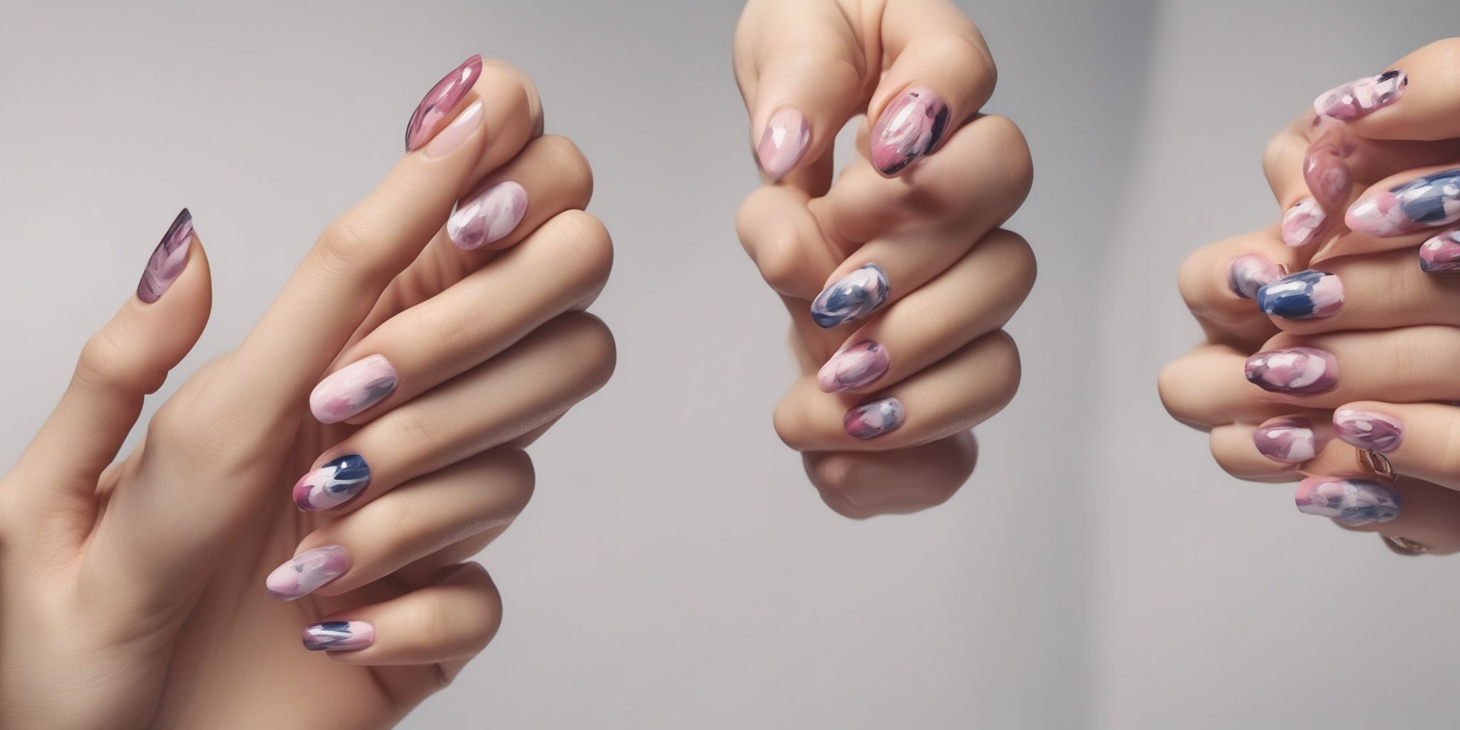 Painted nails  in realistic, photographic style