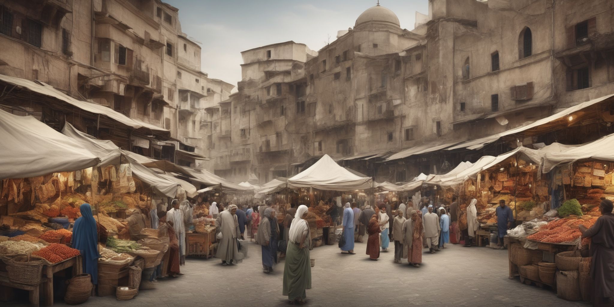 Market: Bazaar  in realistic, photographic style