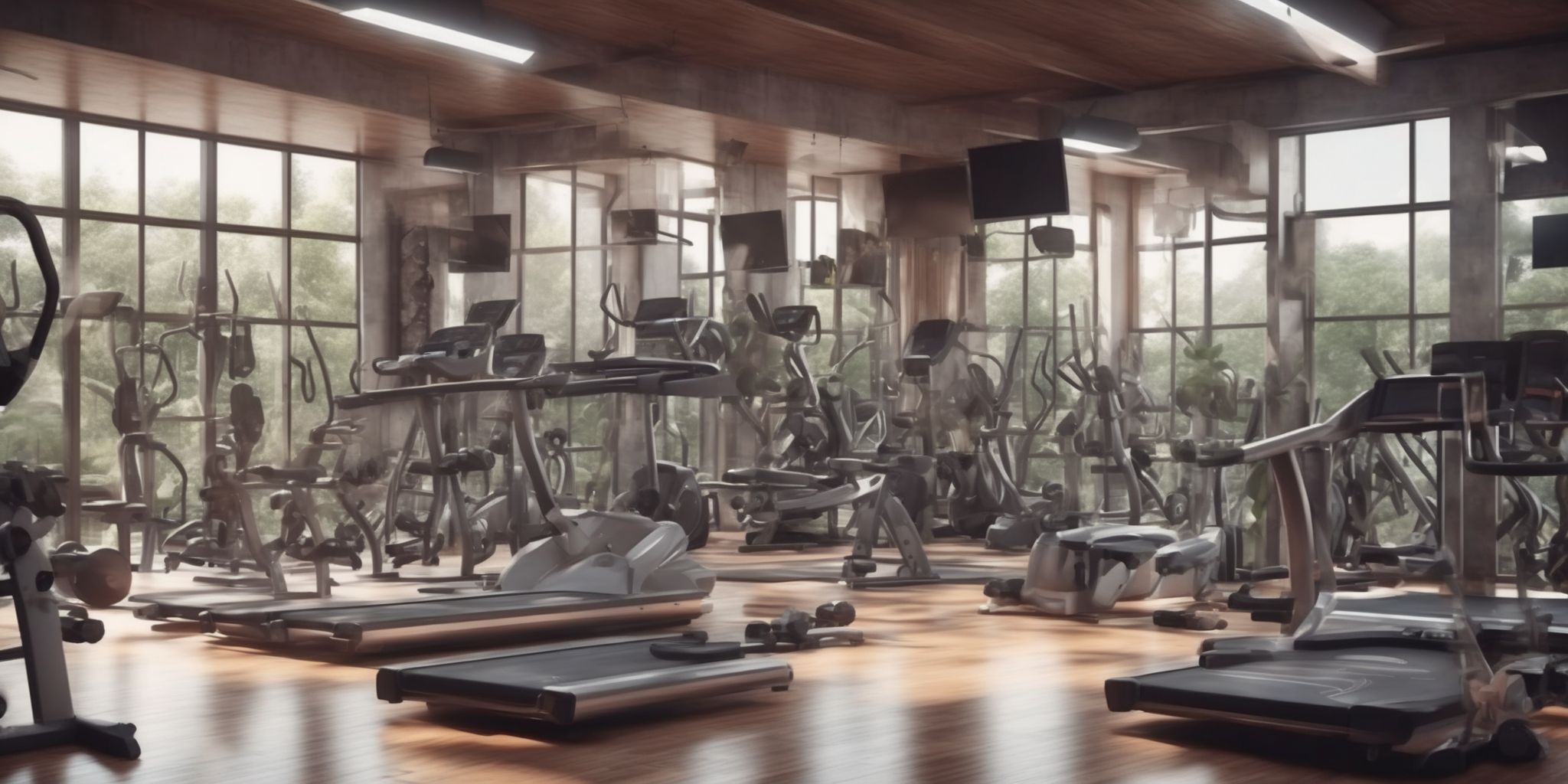Gym  in realistic, photographic style
