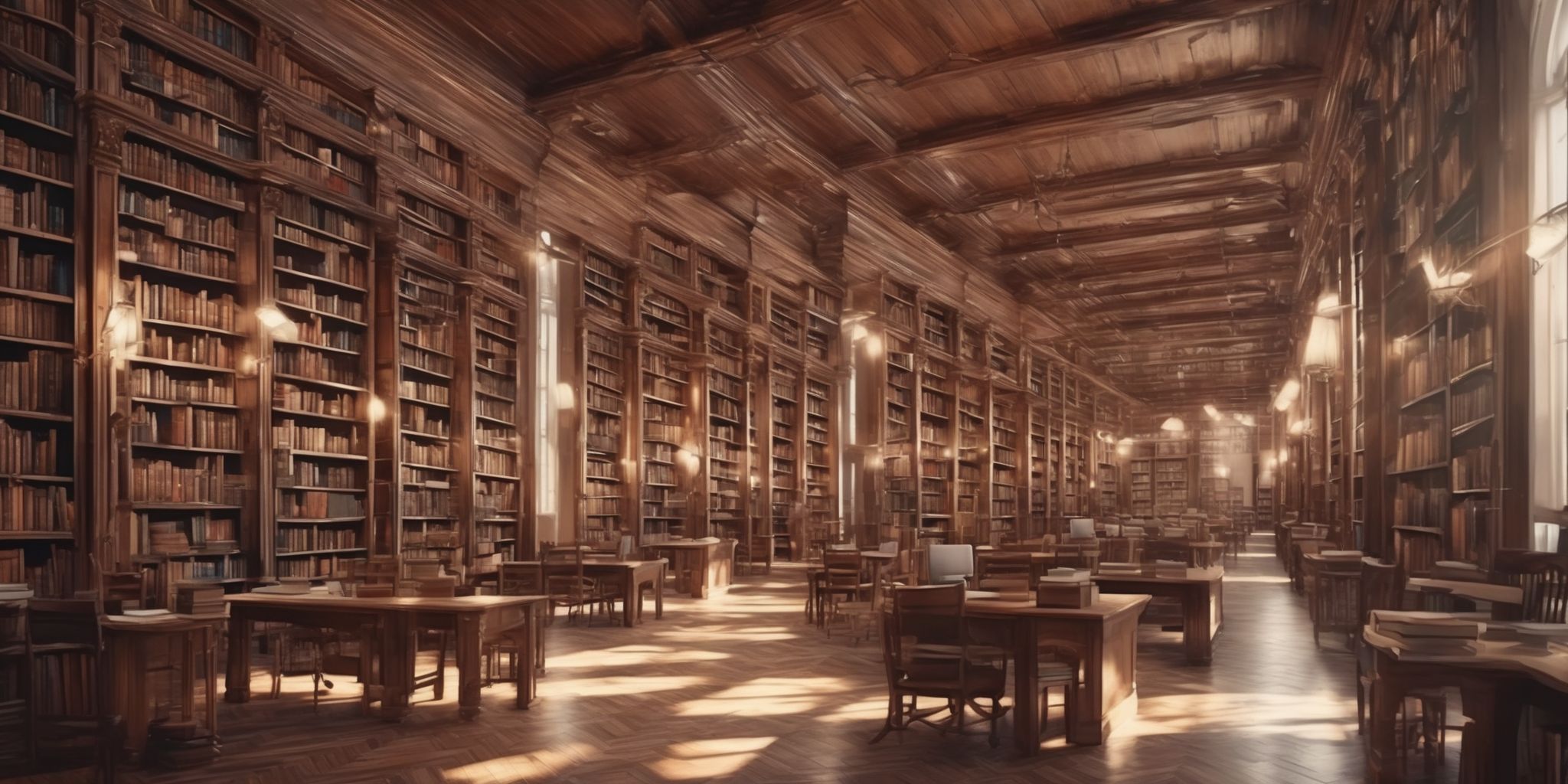 Library  in realistic, photographic style