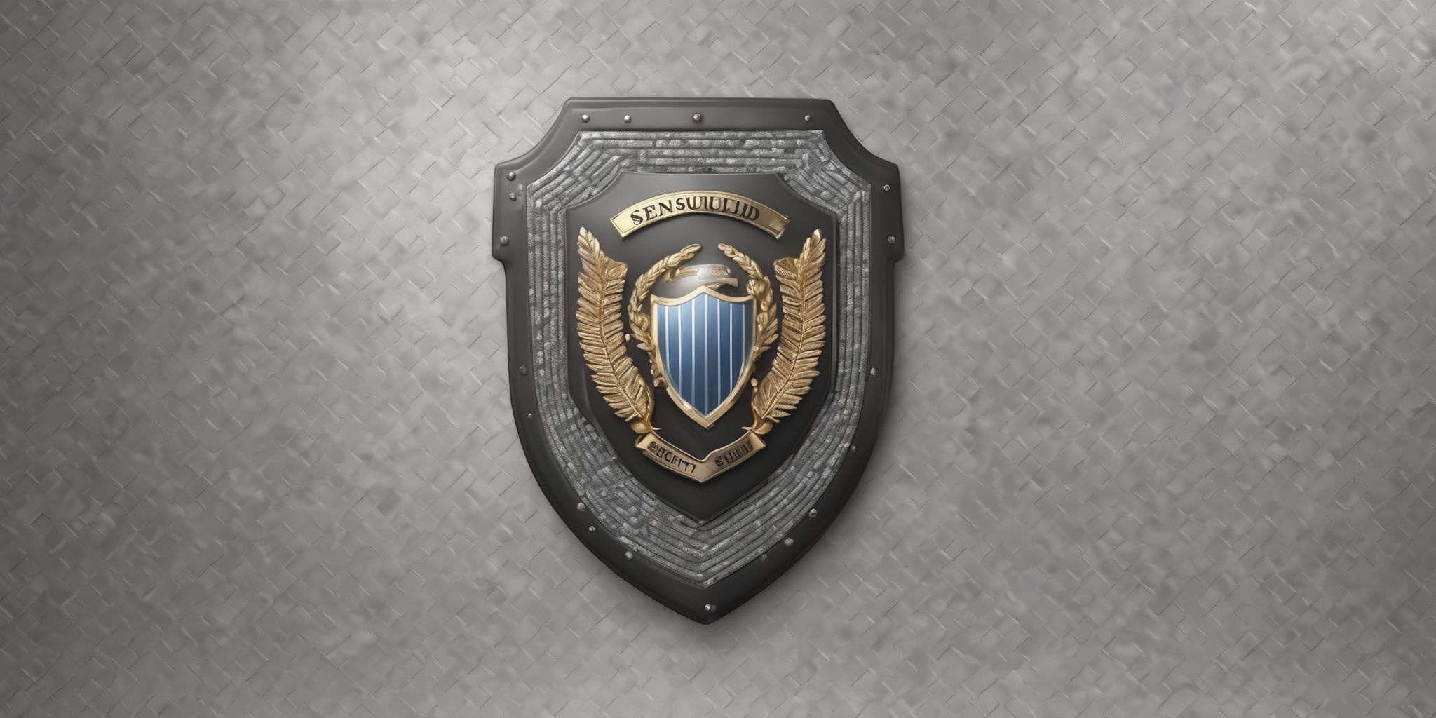 Security shield  in realistic, photographic style