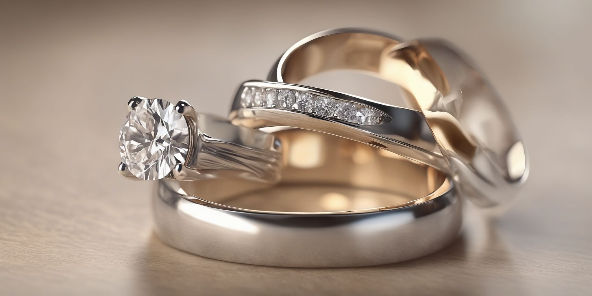 Wedding band  in realistic, photographic style