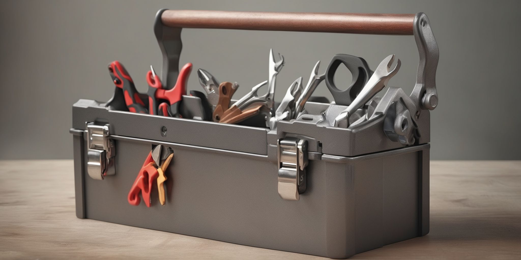 Toolbox  in realistic, photographic style