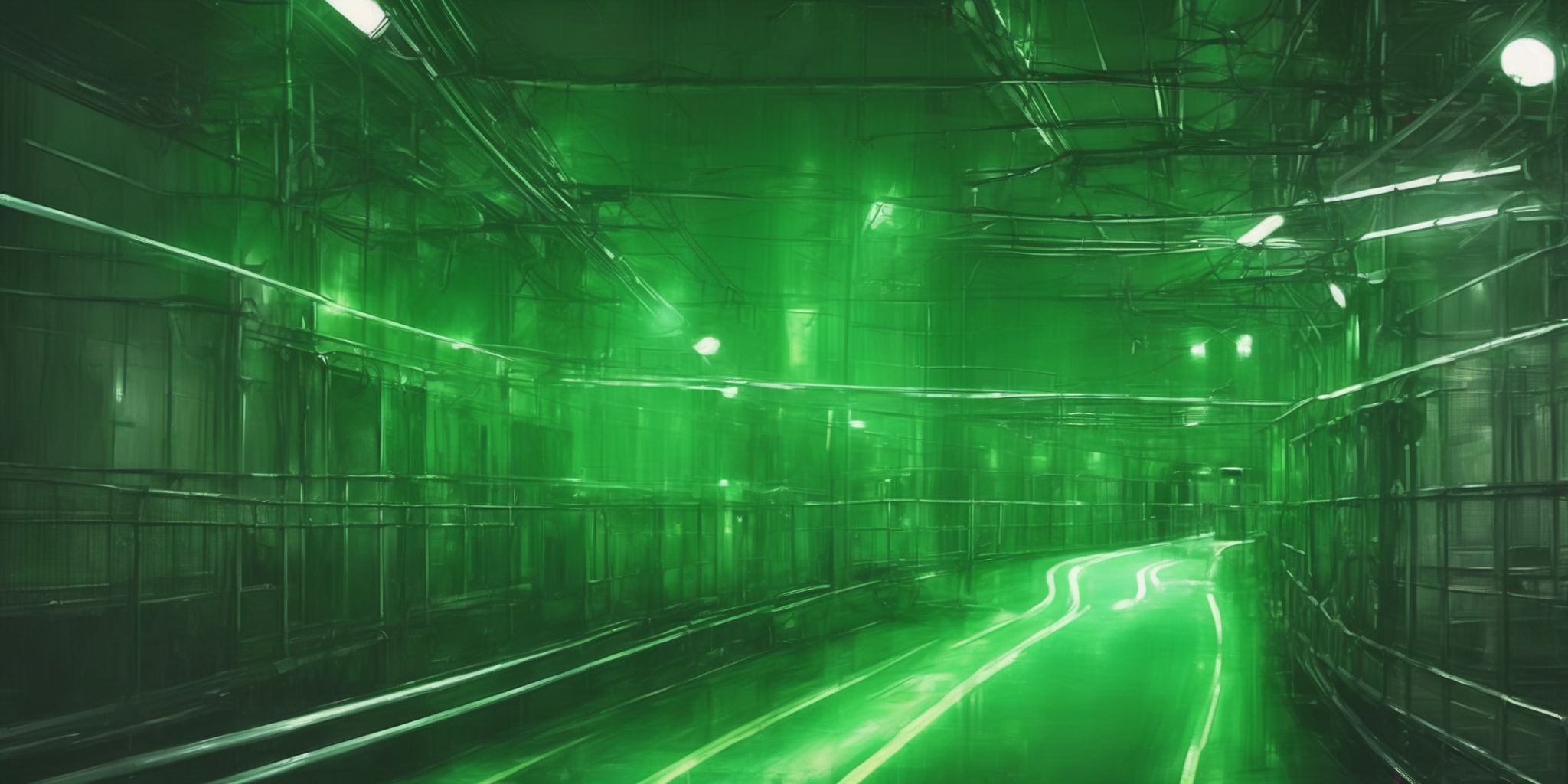 Green light  in realistic, photographic style