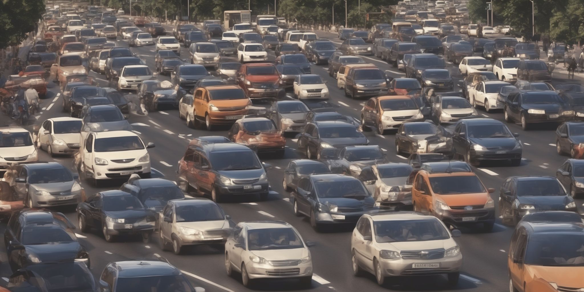 Traffic  in realistic, photographic style