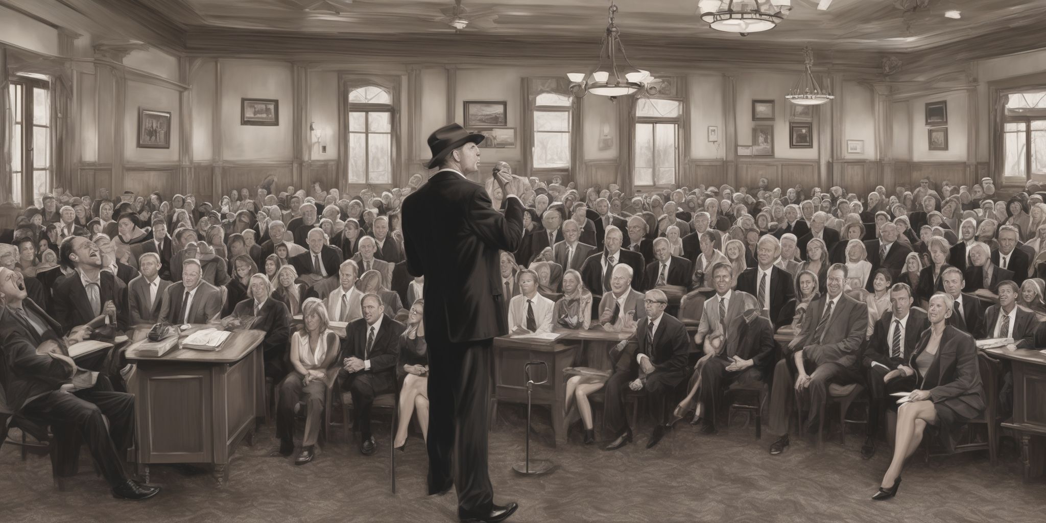 Auctioneer  in realistic, photographic style