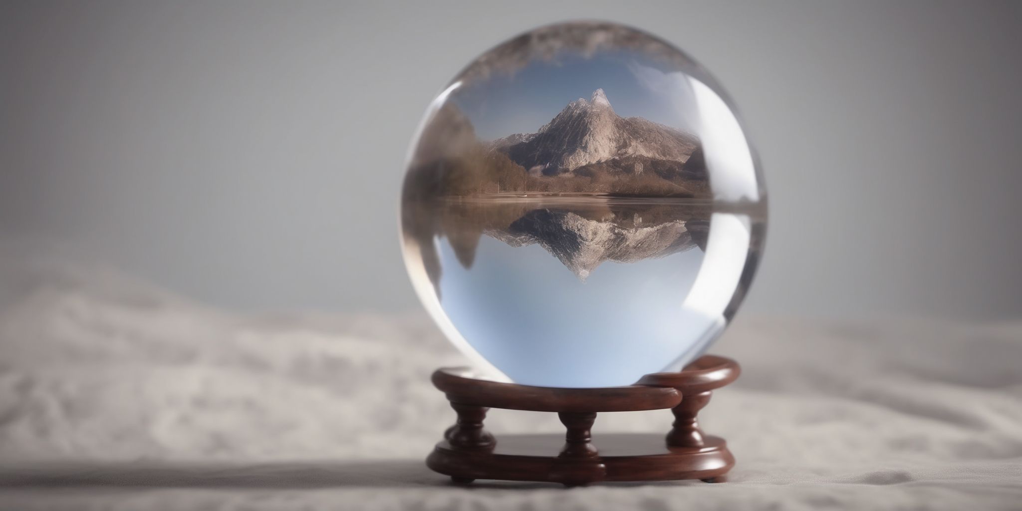 Crystal ball  in realistic, photographic style