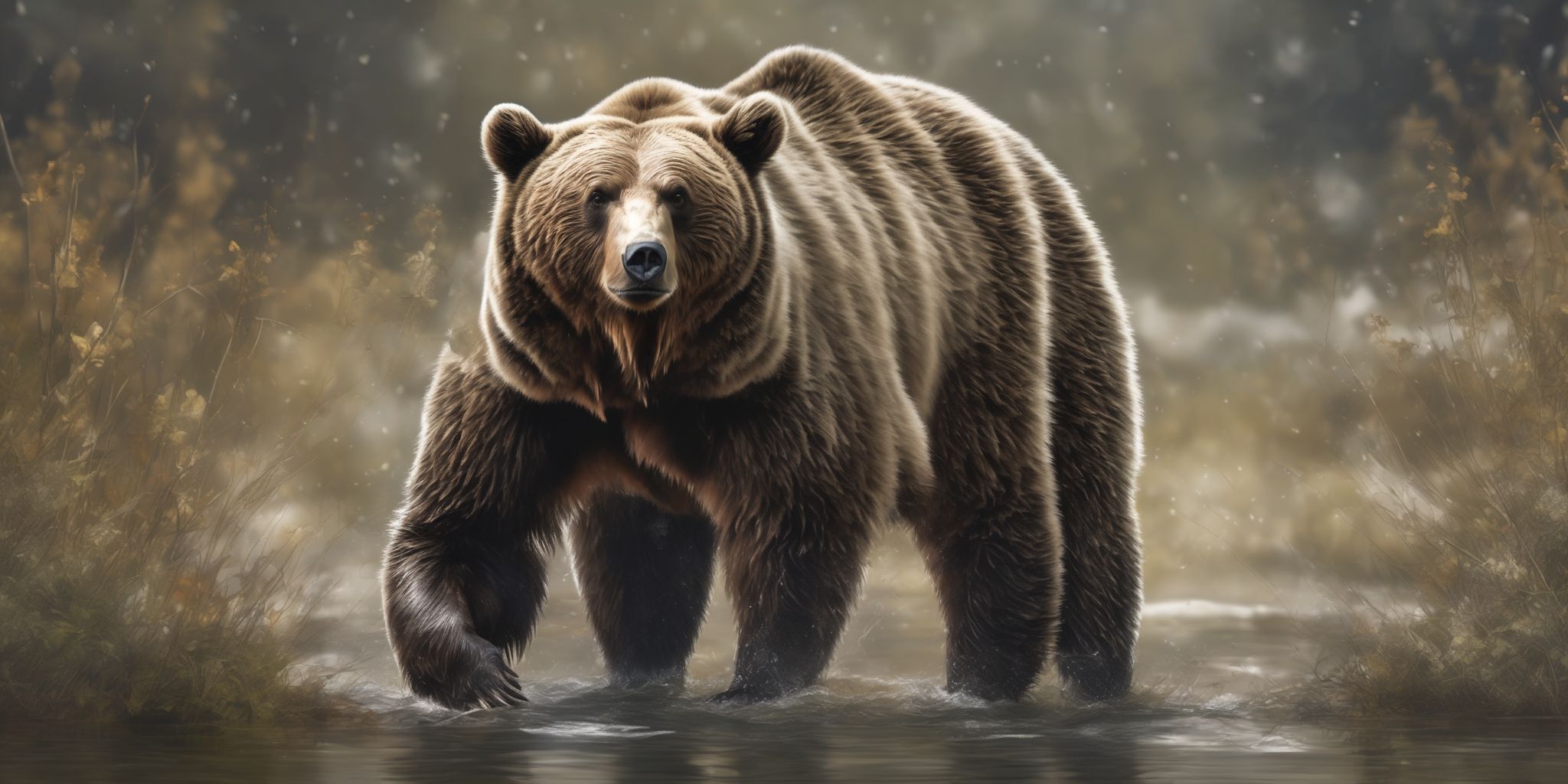 Bear  in realistic, photographic style