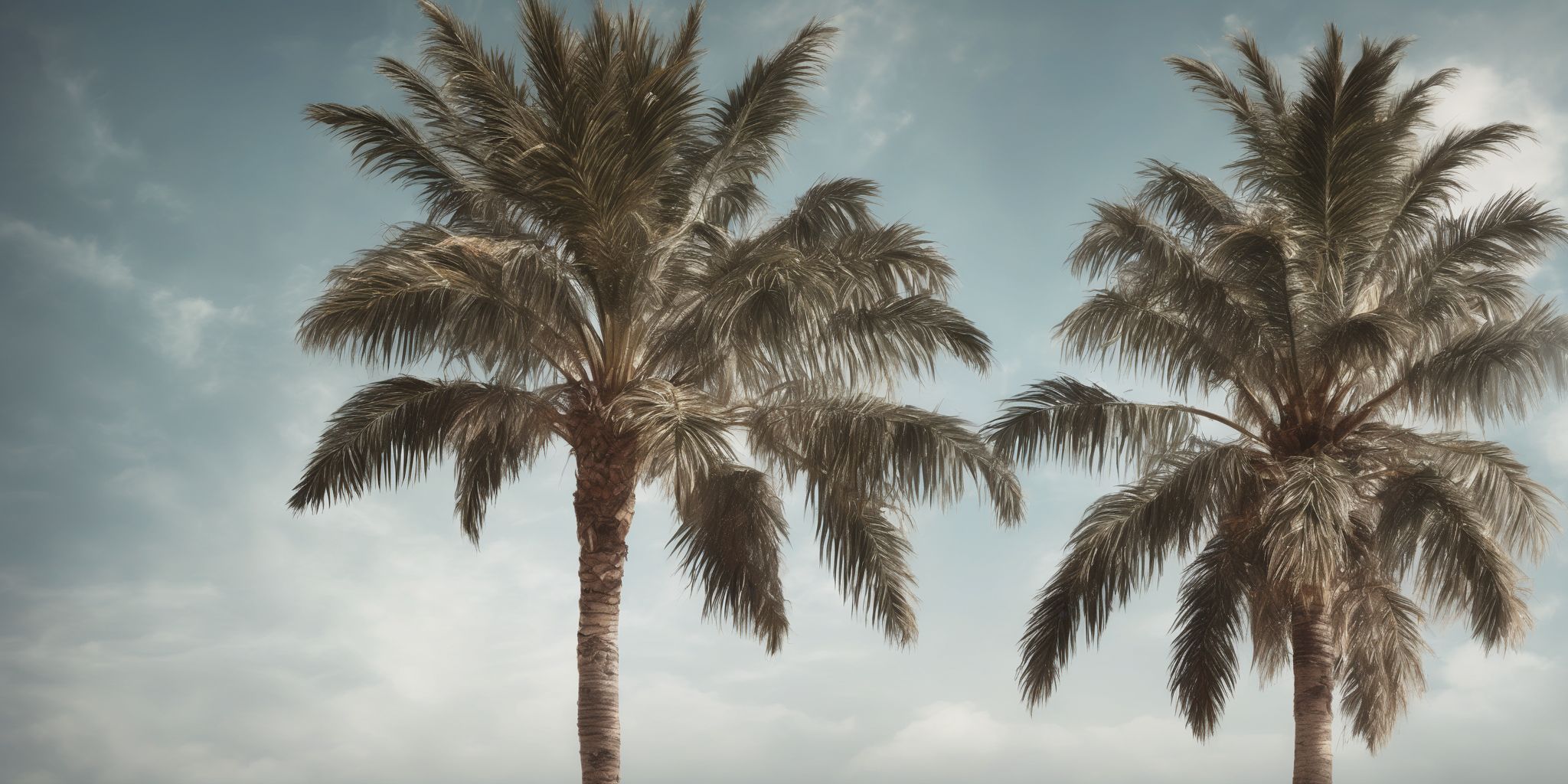 Palm tree  in realistic, photographic style
