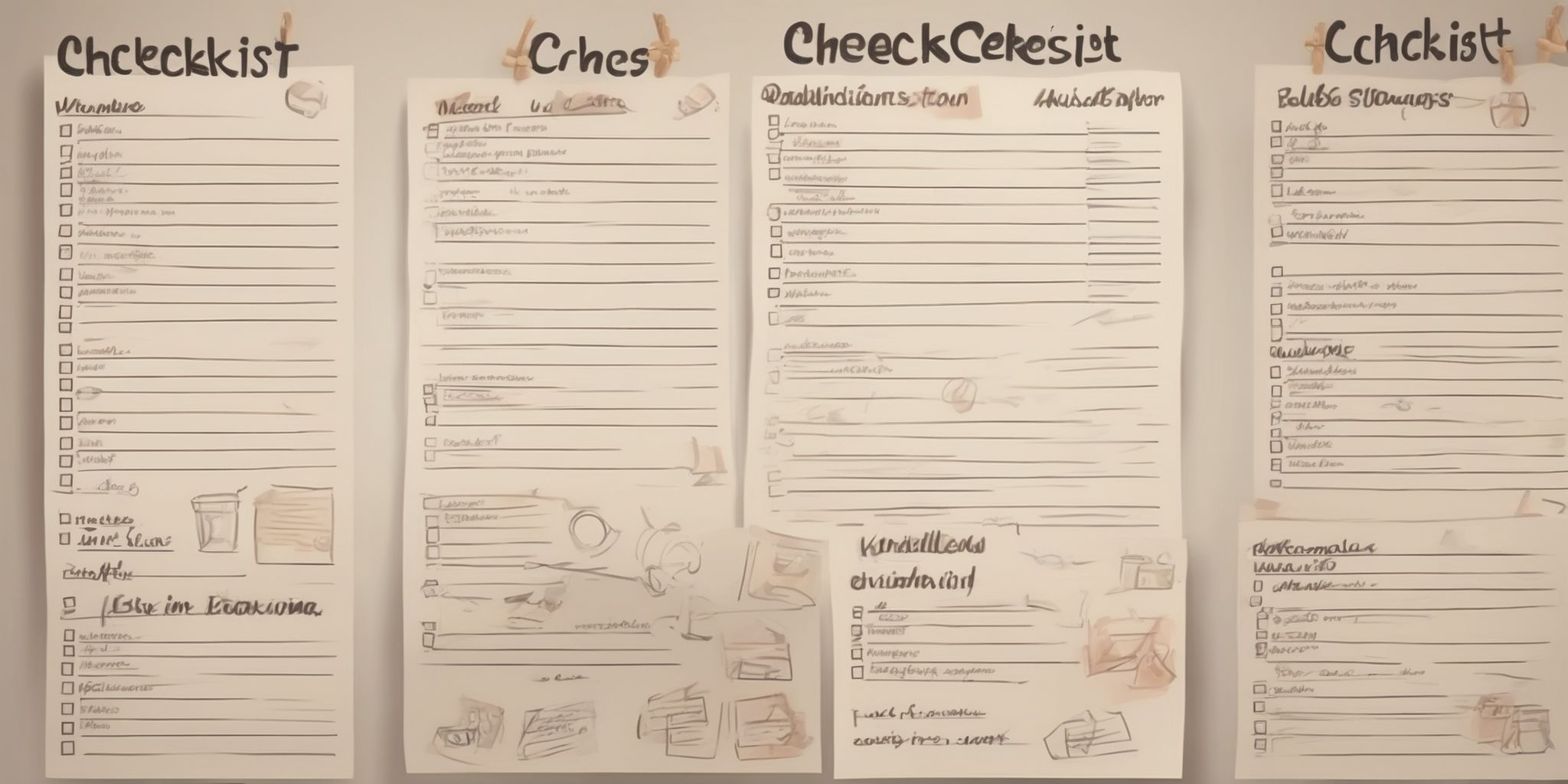 Checklist  in realistic, photographic style