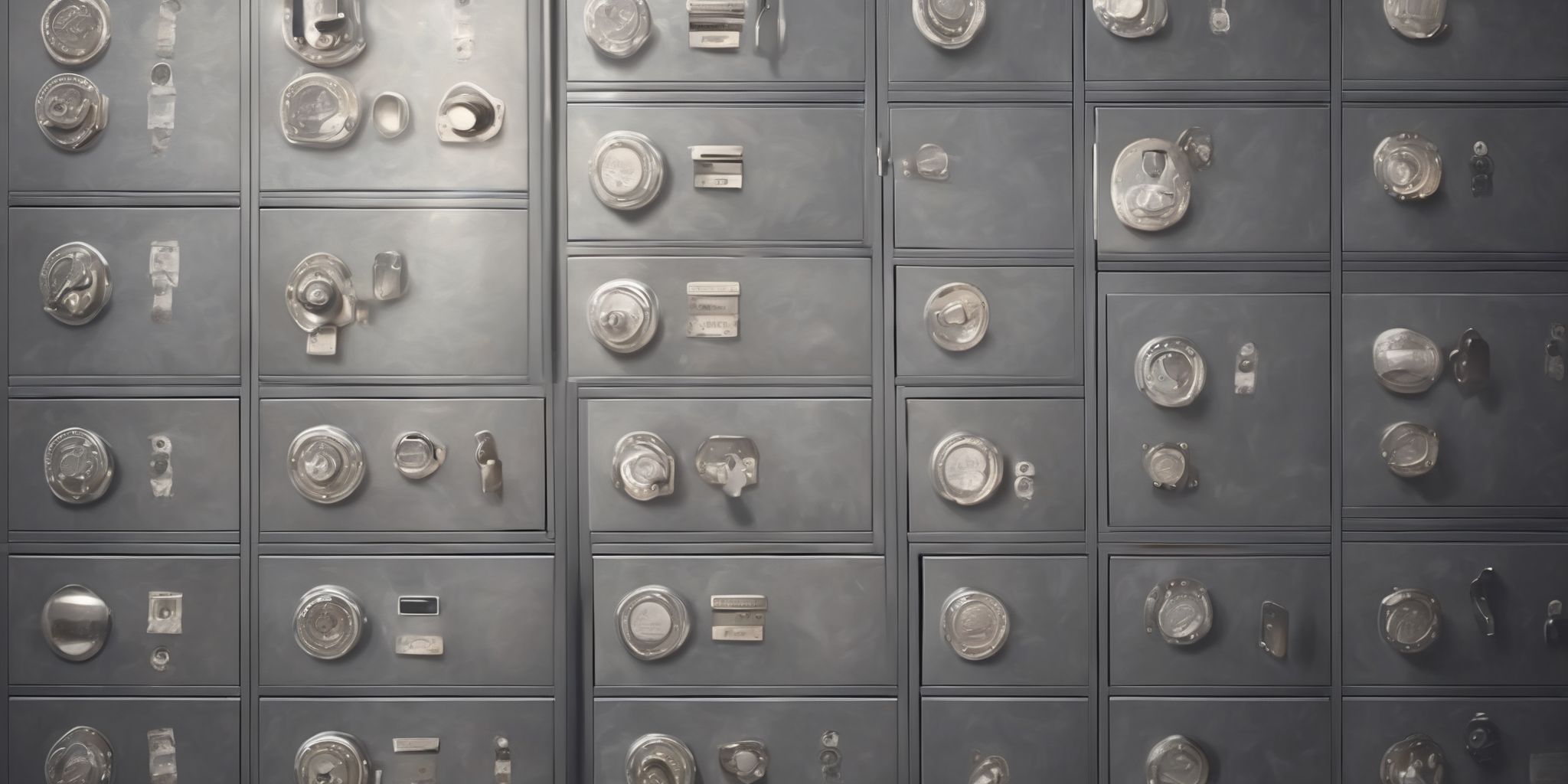 Safe deposit box  in realistic, photographic style