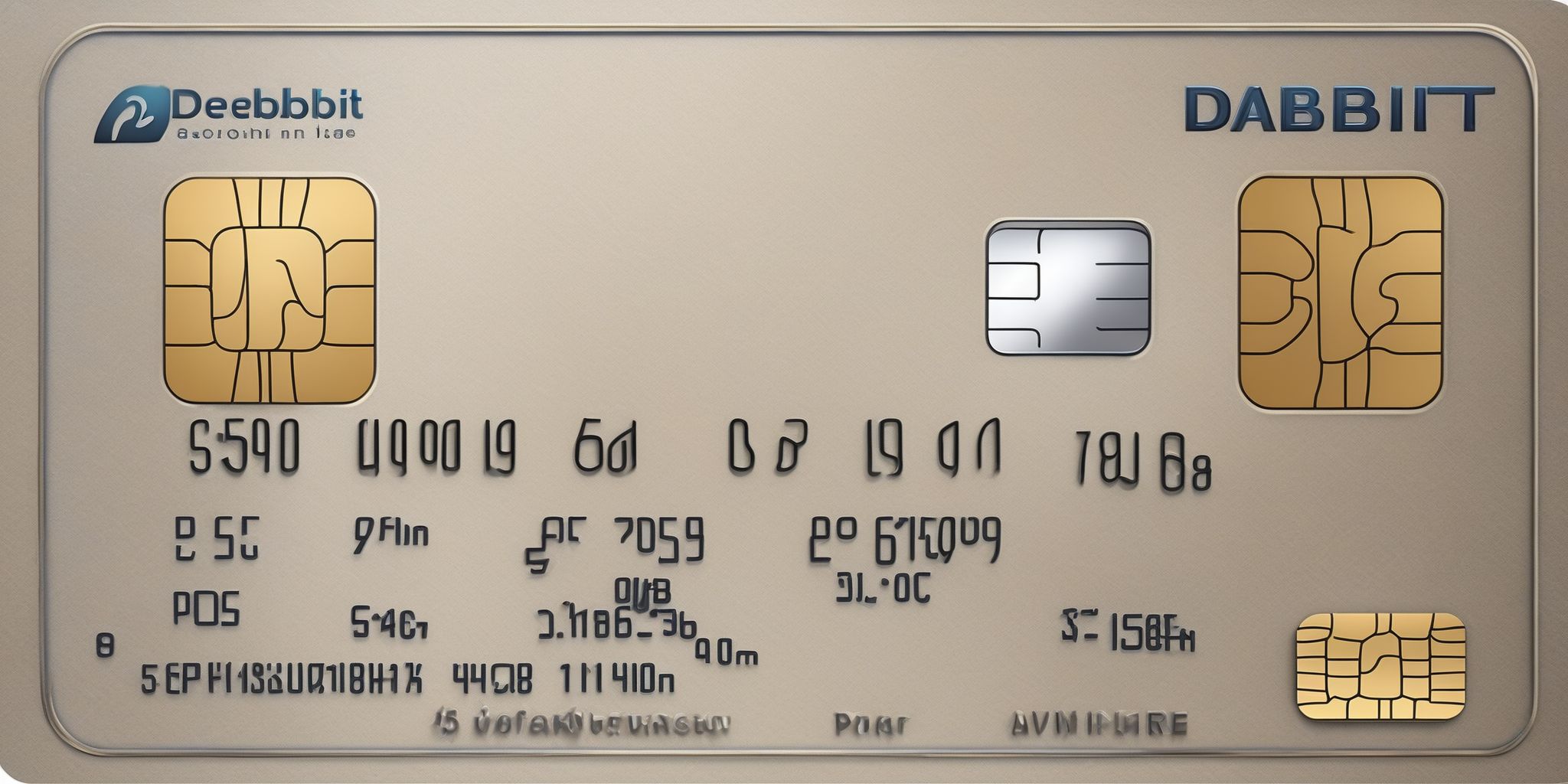 Debit card  in realistic, photographic style