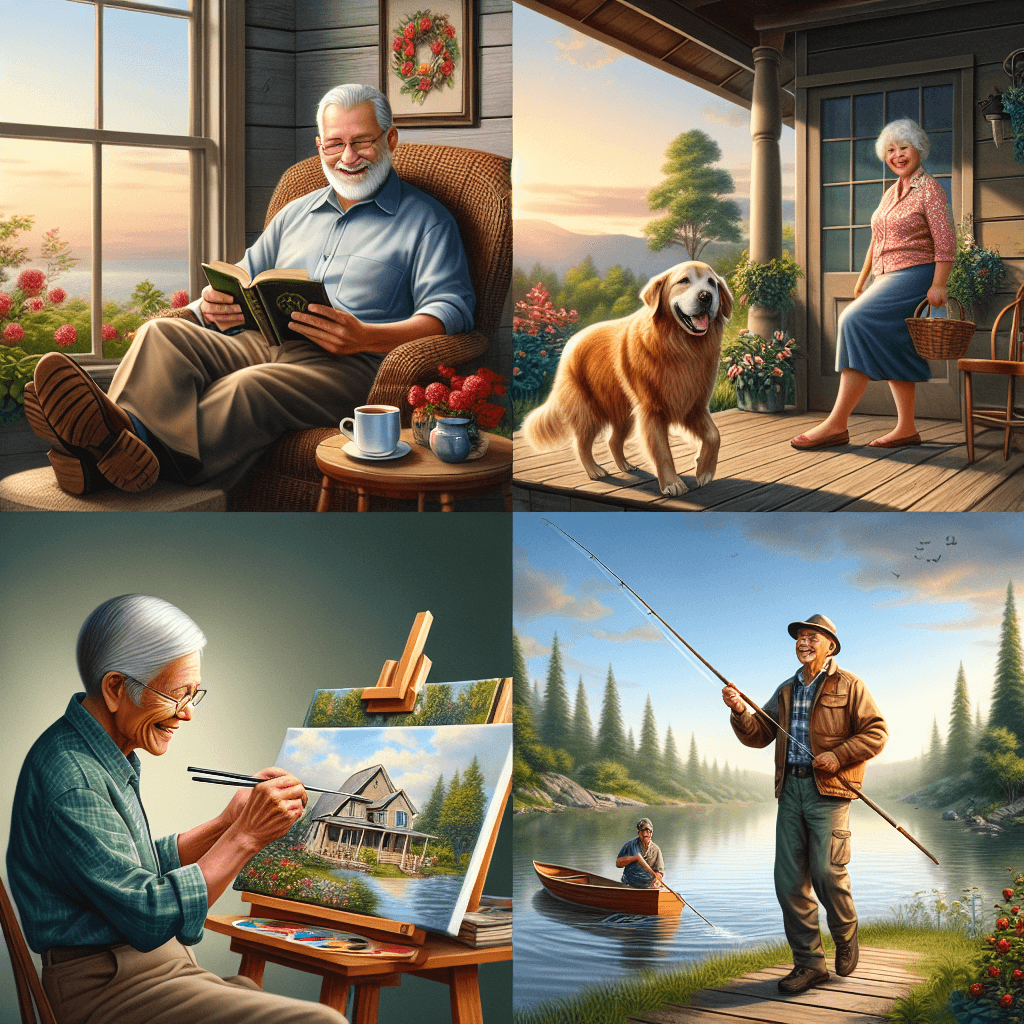 Retirement  in realistic, photographic style