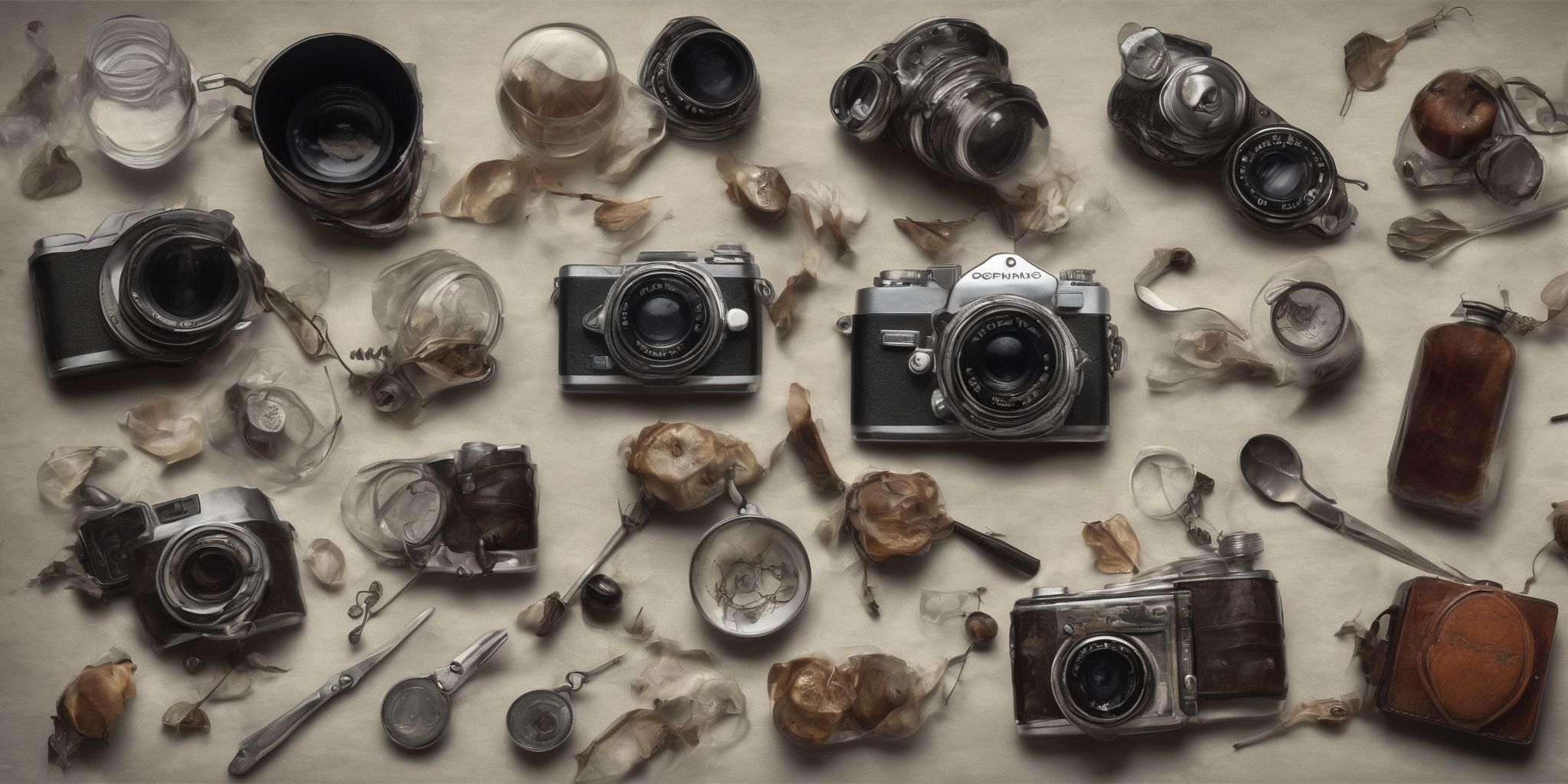 Possessions  in realistic, photographic style