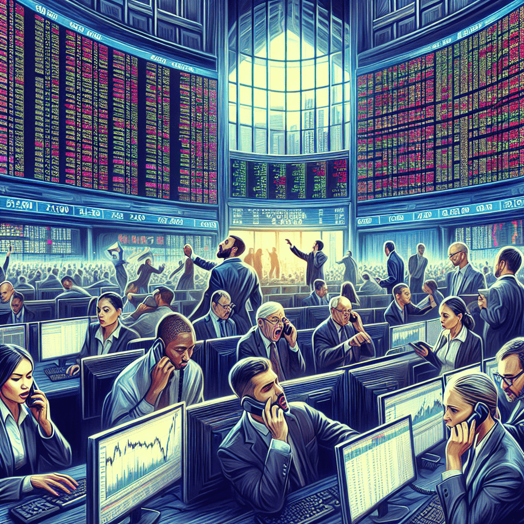 Stock market  in realistic, photographic style