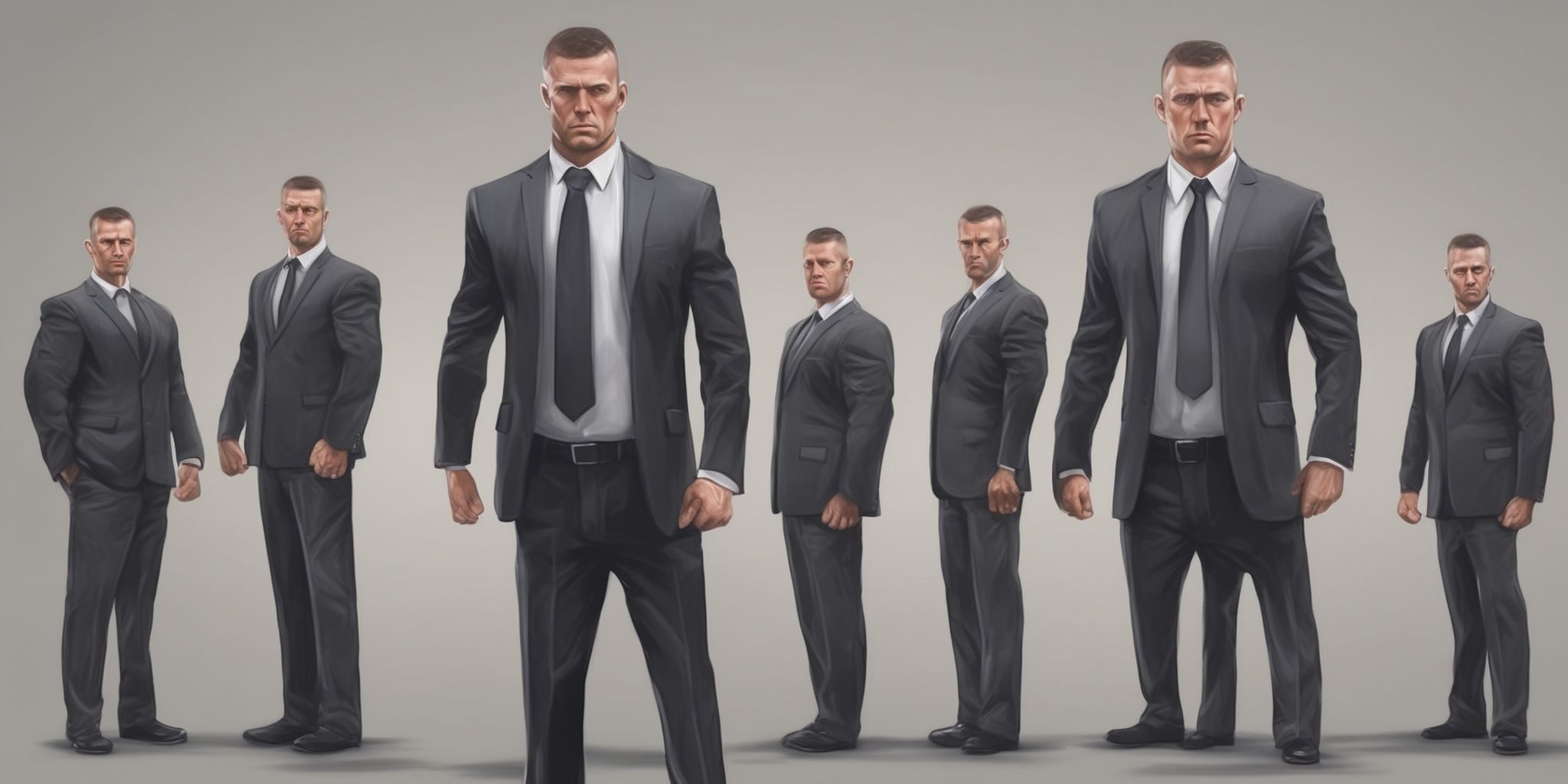 Bodyguard  in realistic, photographic style
