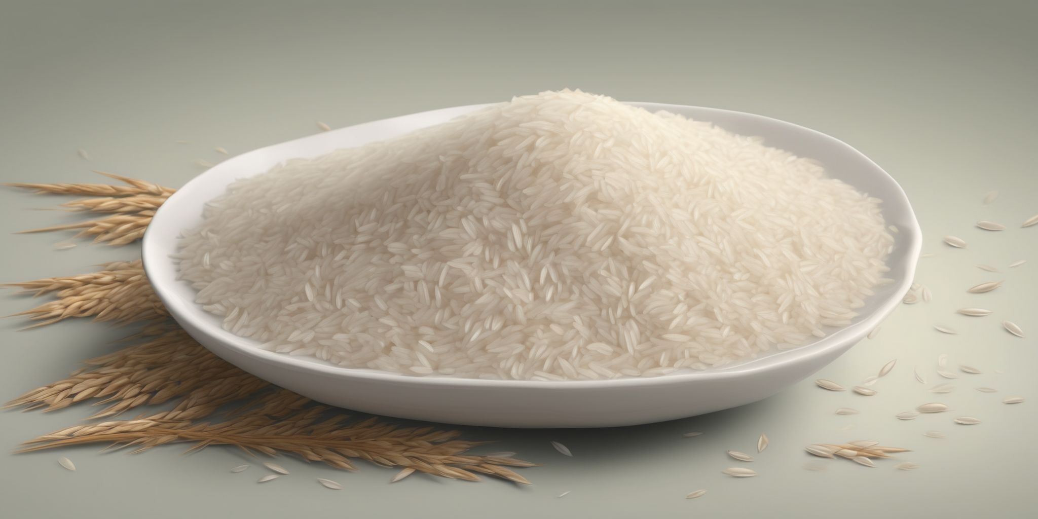 Rice  in realistic, photographic style
