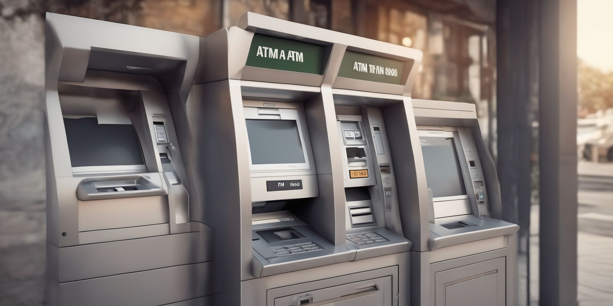 ATM  in realistic, photographic style